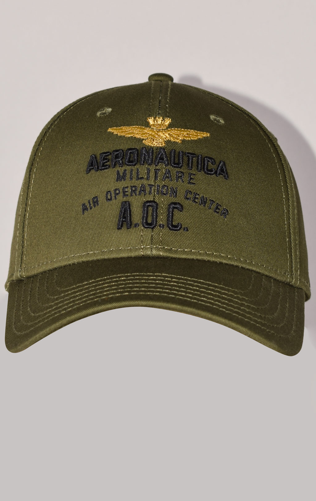 Бейсболка AERONAUTICA MILITARE SS 22/CN verde militare (HA 1106) 