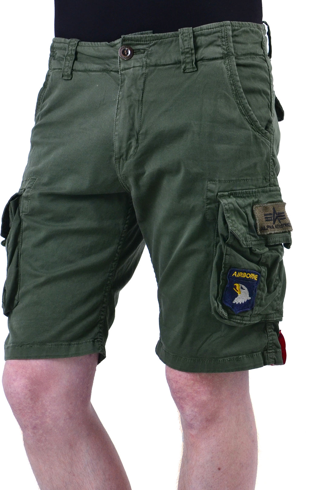 Шорты ALPHA INDUSTRIES CREW SHORT PATCH dark olive 