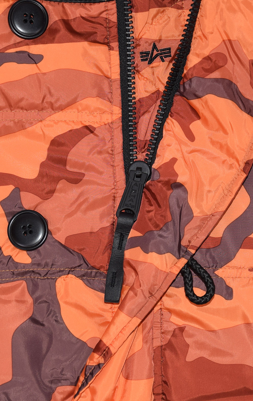 Аляска-пуховик ALPHA INDUSTRIES PUFFER N-3B orange camo 