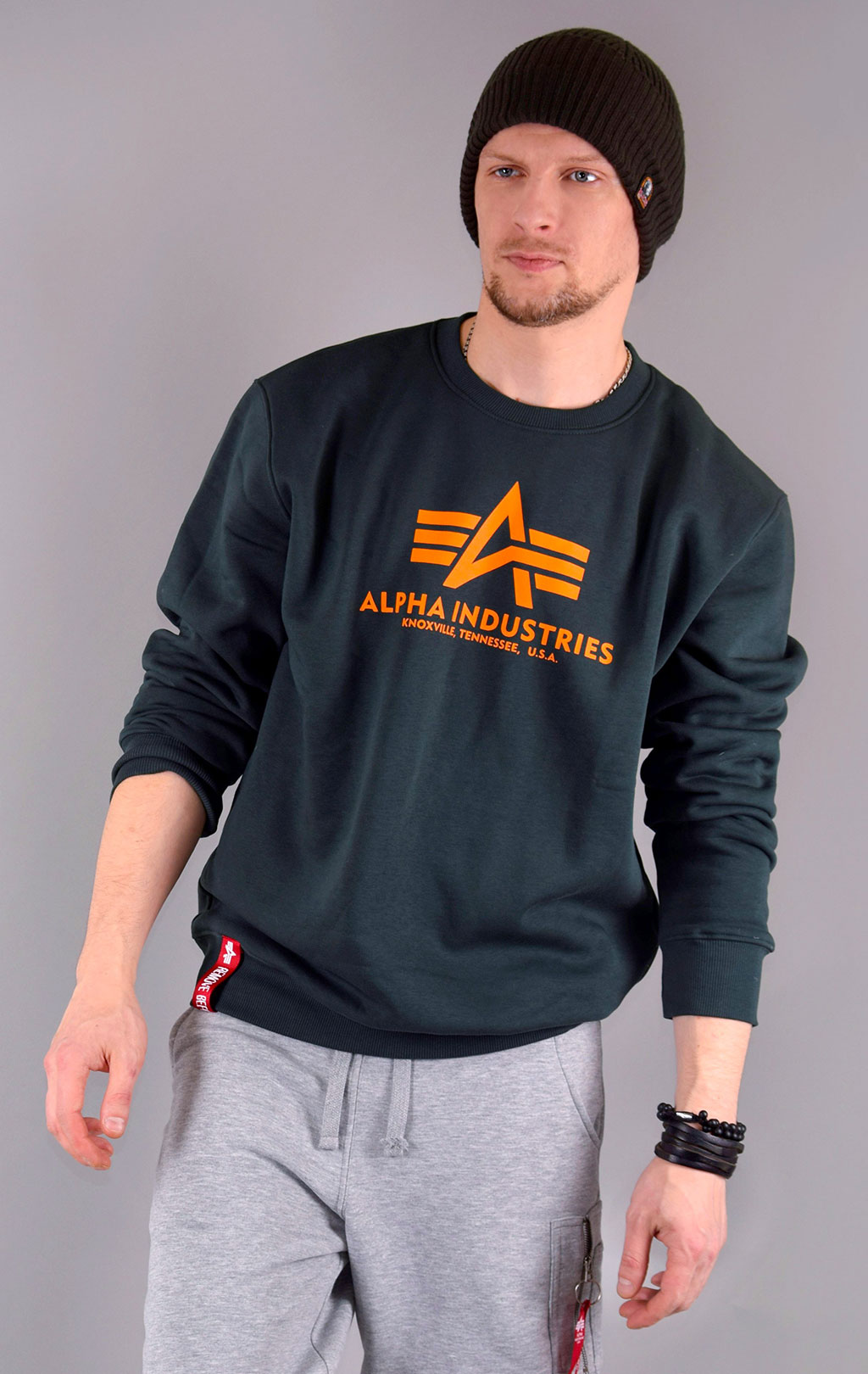 Свитшот ALPHA INDUSTRIES BASIC SWEATER dark petrol 