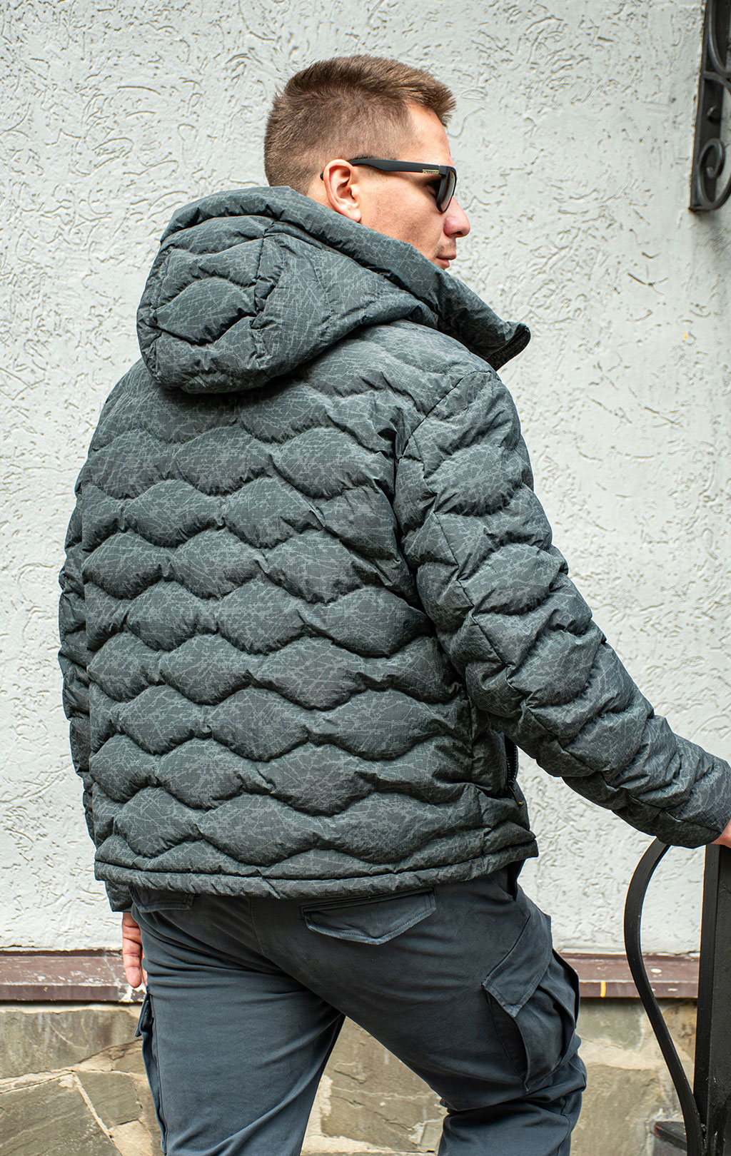 Куртка-пуховик с капюшоном BLAUER CODMAN MICRORIP WAX FW 25/26 black (C03066) 