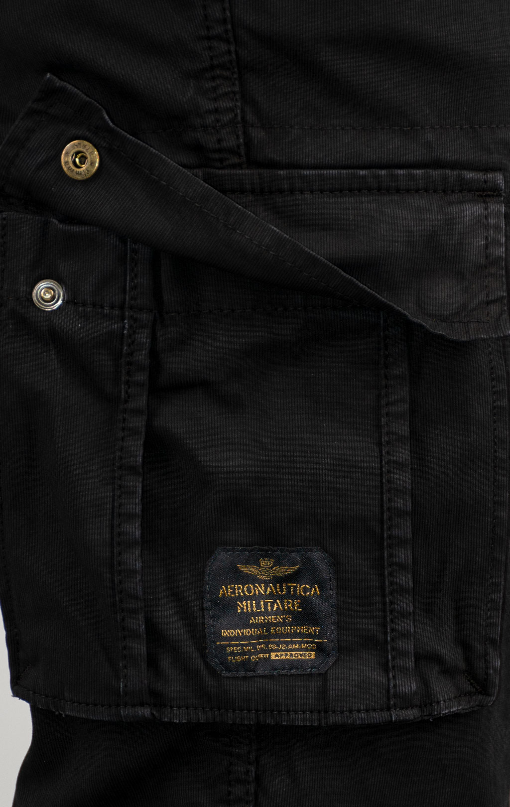 Брюки-карго AERONAUTICA MILITARE плотные FW 25/26/AL jet black (PA 1329) 