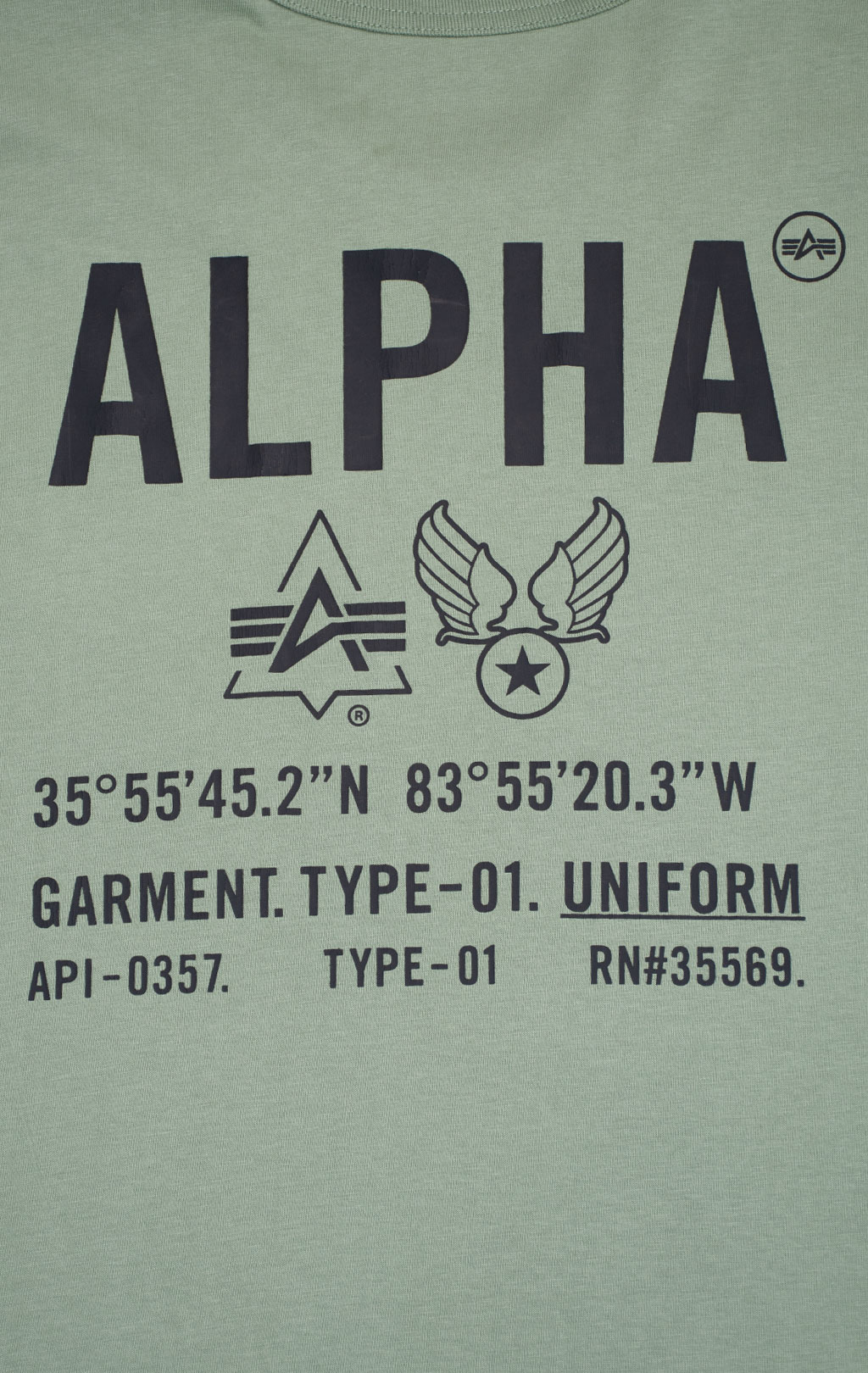 Футболка ALPHA INDUSTRIES RELAXED UNIFORM TEE SS 26 moss 