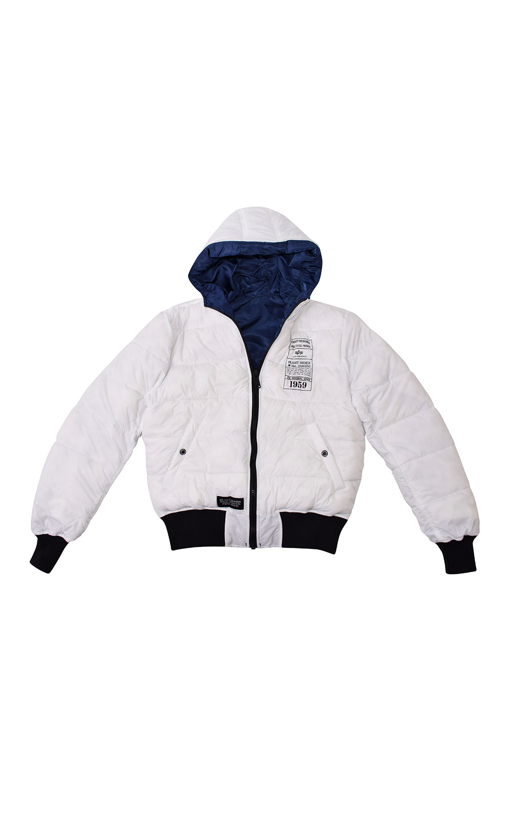 Куртка ALPHA INDUSTRIES HOODED PUFFER FD REV. new navy 