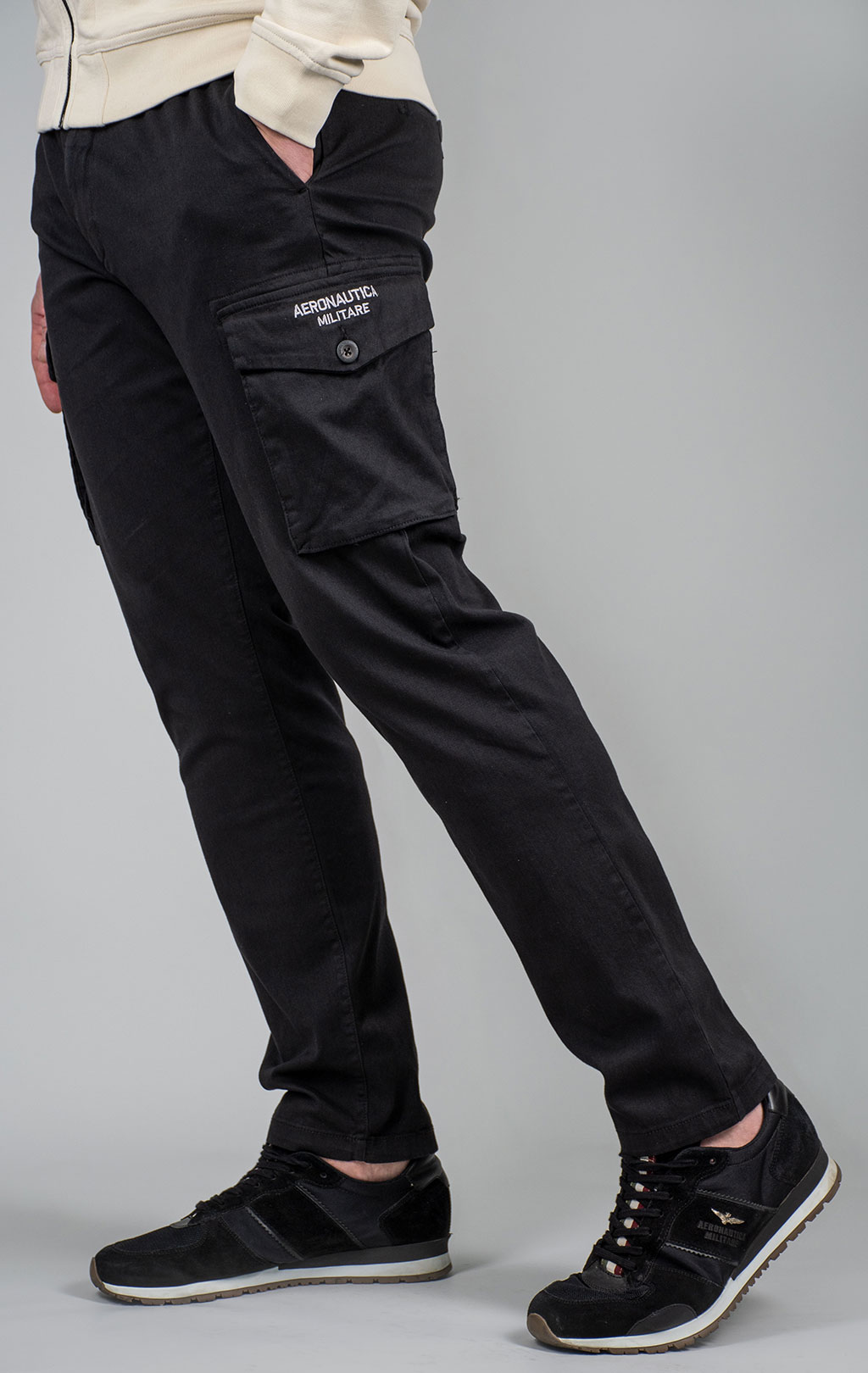 Брюки-карго AERONAUTICA MILITARE FW 24/25/BD jet black (PA 1628) 