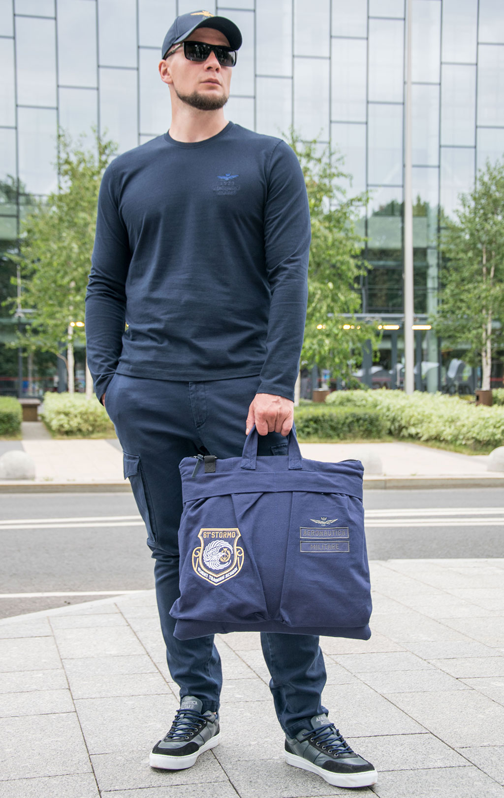Лонгслив AERONAUTICA MILITARE FW 23/24/TR dark blue (TS 2185)