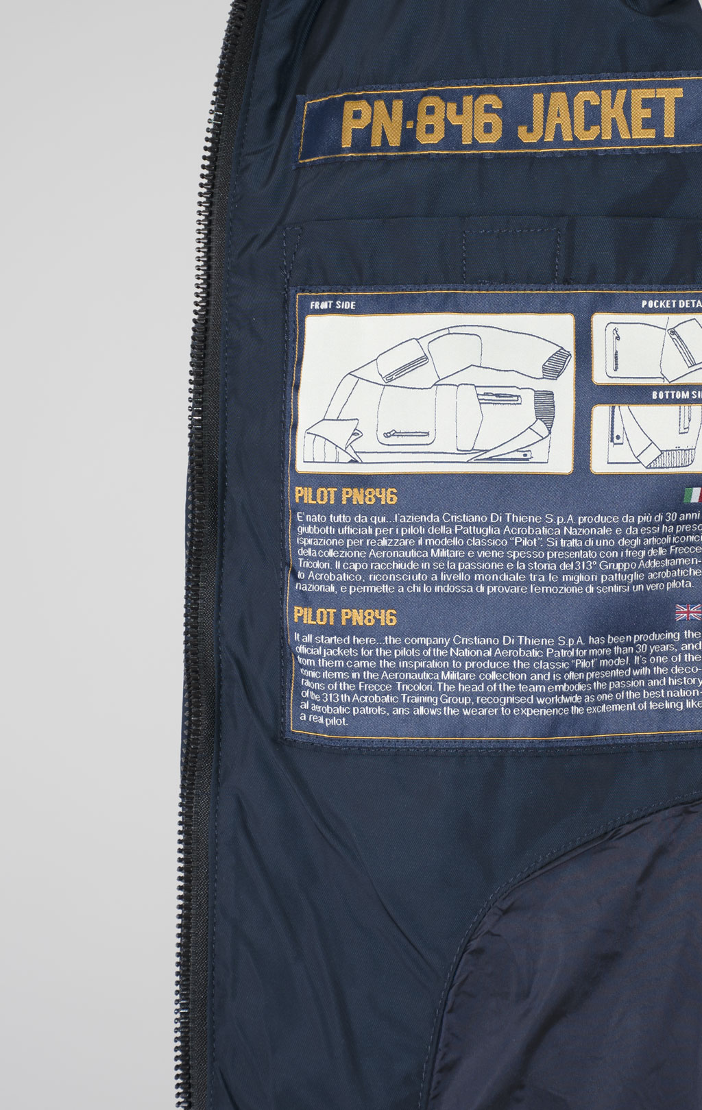 Ветровка-бомбер AERONAUTICA MILITARE big size SS 25 m/BD blue navy (AB 2071) 