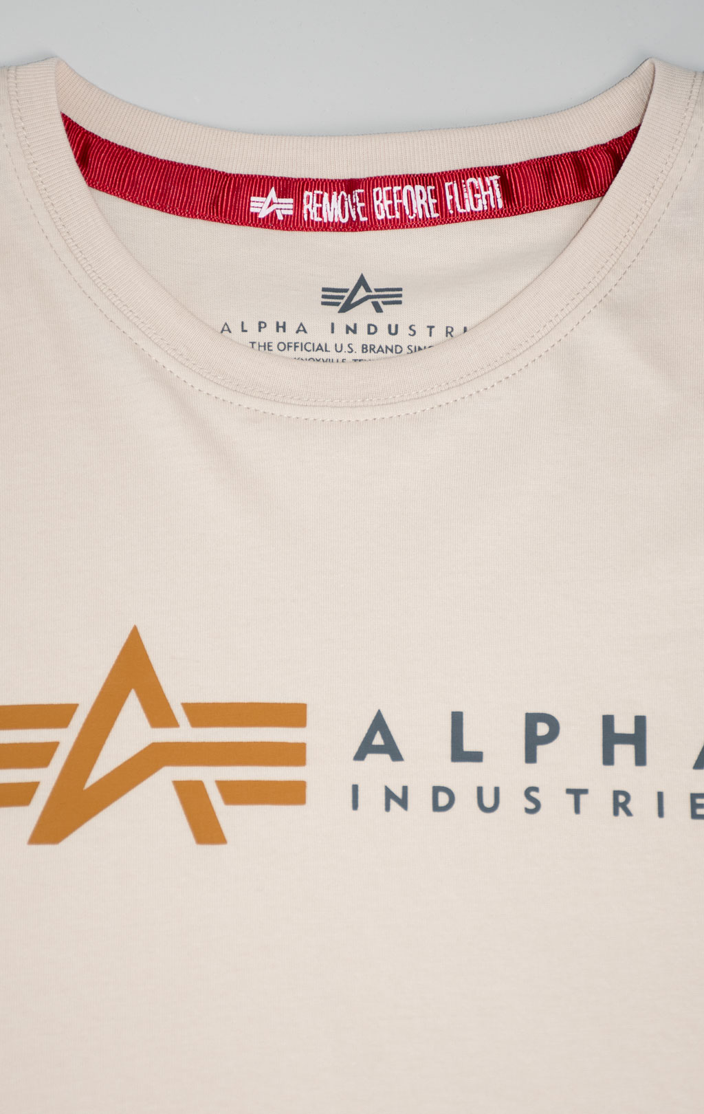 Футболка ALPHA INDUSTRIES ALPHA LABEL T jet stream white 