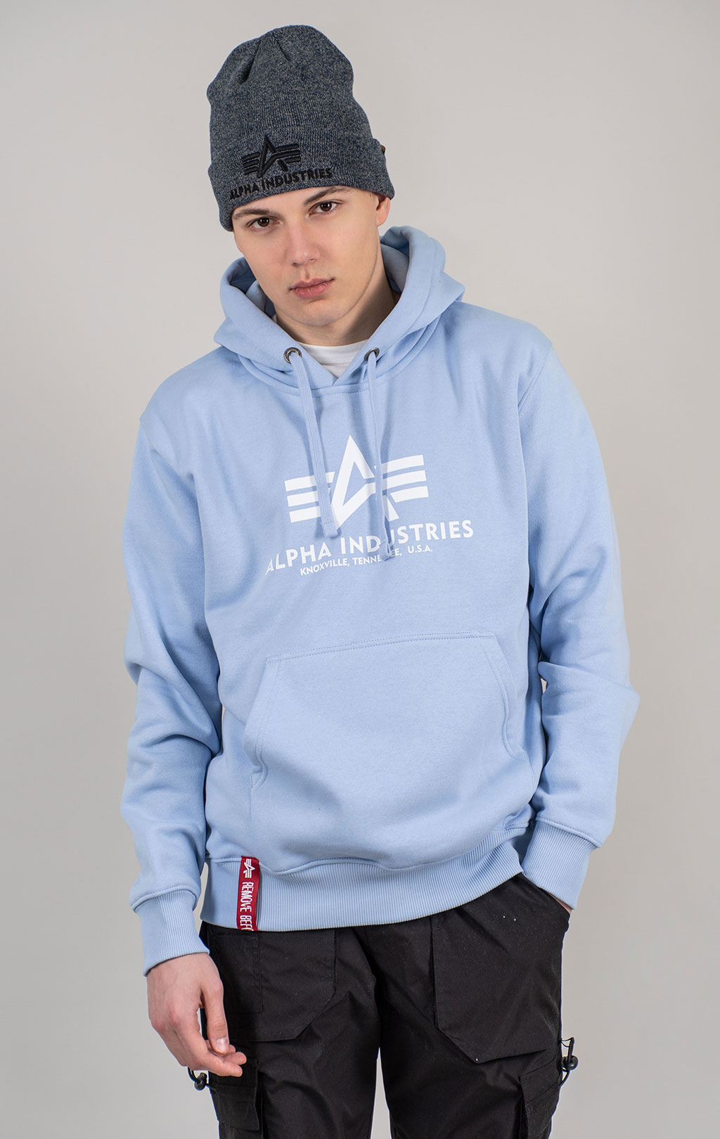 Толстовка ALPHA INDUSTRIES BASIC HOODY light blue 