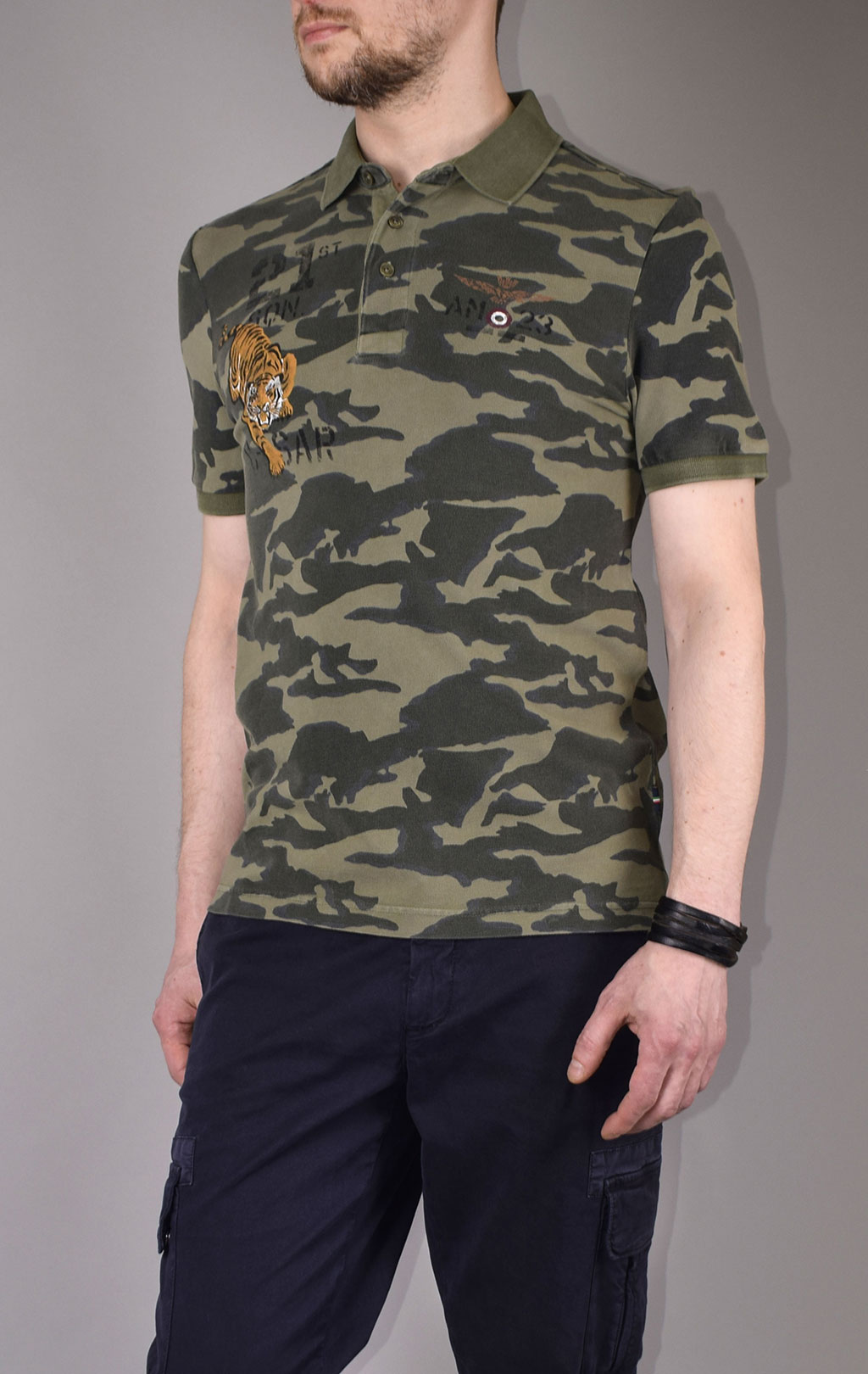 Футболка-поло AERONAUTICA MILITARE SS 20/IN camouflage AM23 (PO 1452) 