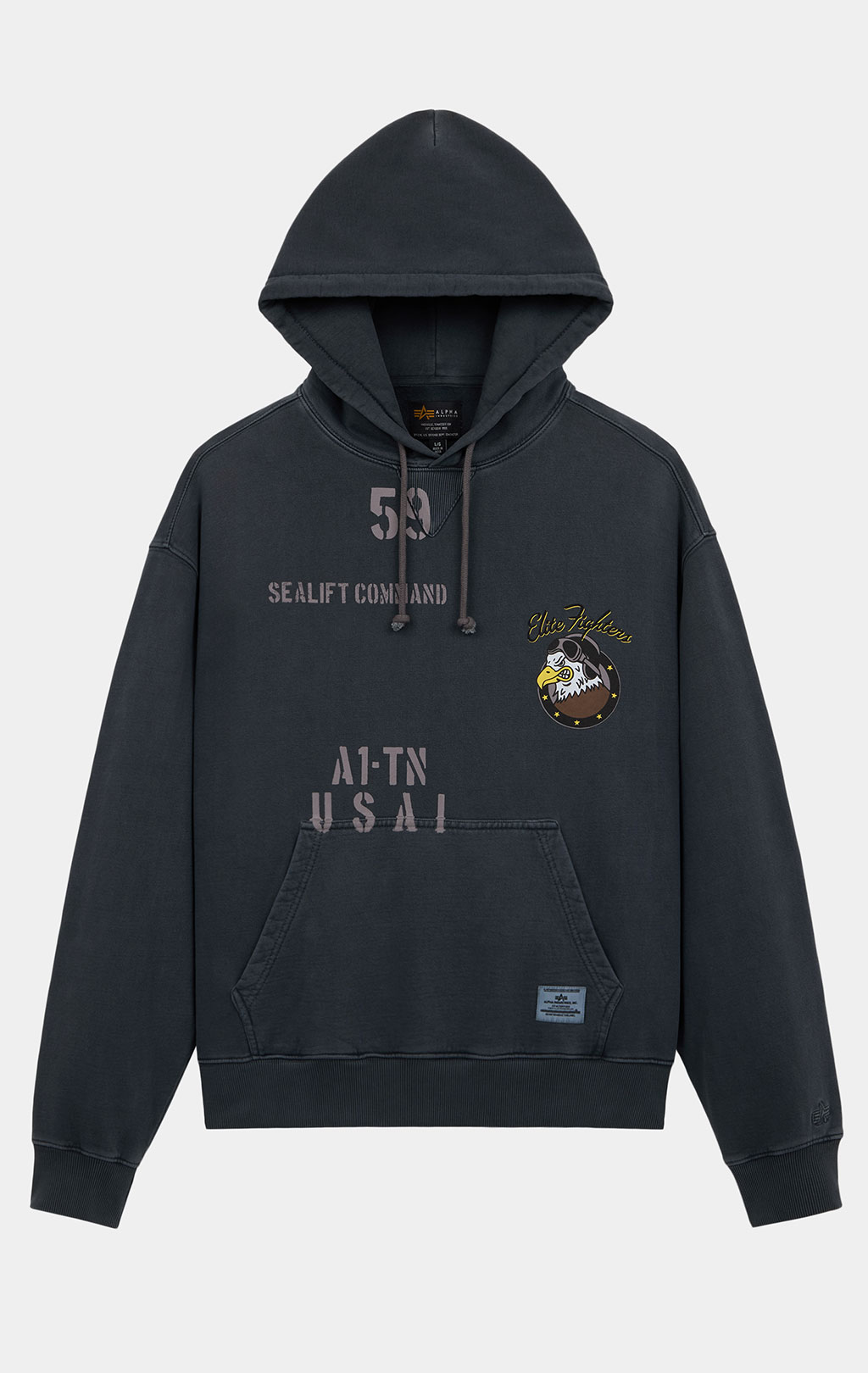 Толстовка ALPHA INDUSTRIES ESSENTIAL HOODIE RELAXED FIT SWEATSHIRT (ELITE) FW 26/27 black 