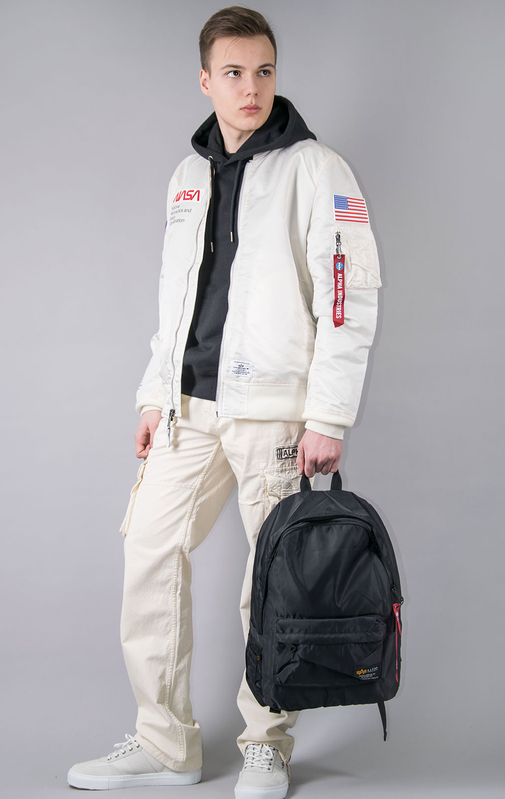 Ветровка ALPHA INDUSTRIES NASA GEN-II FLIGHT JACKET L-2B SS 23 m off white 