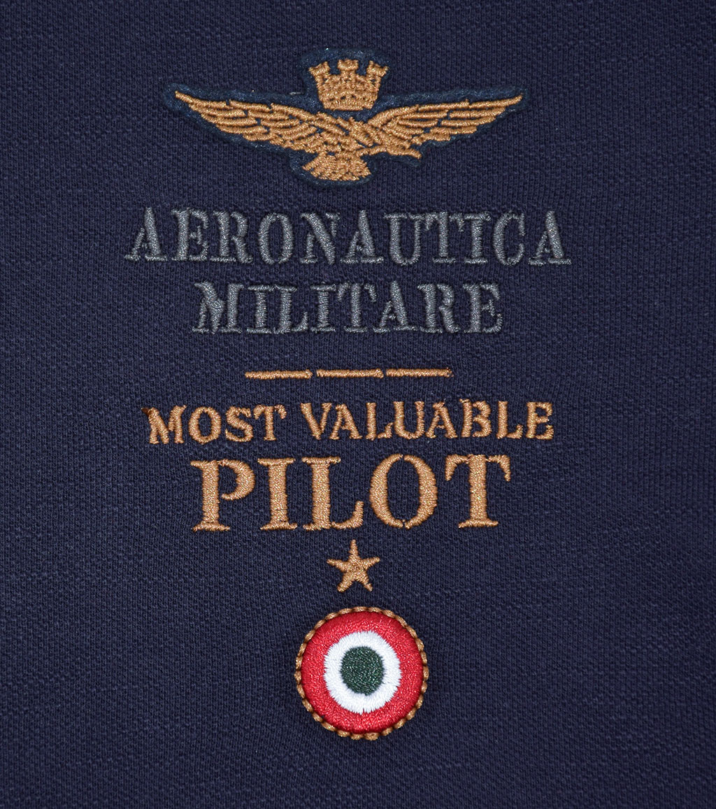Футболка-поло AERONAUTICA MILITARE SS19 blue navy (PO 1353) 