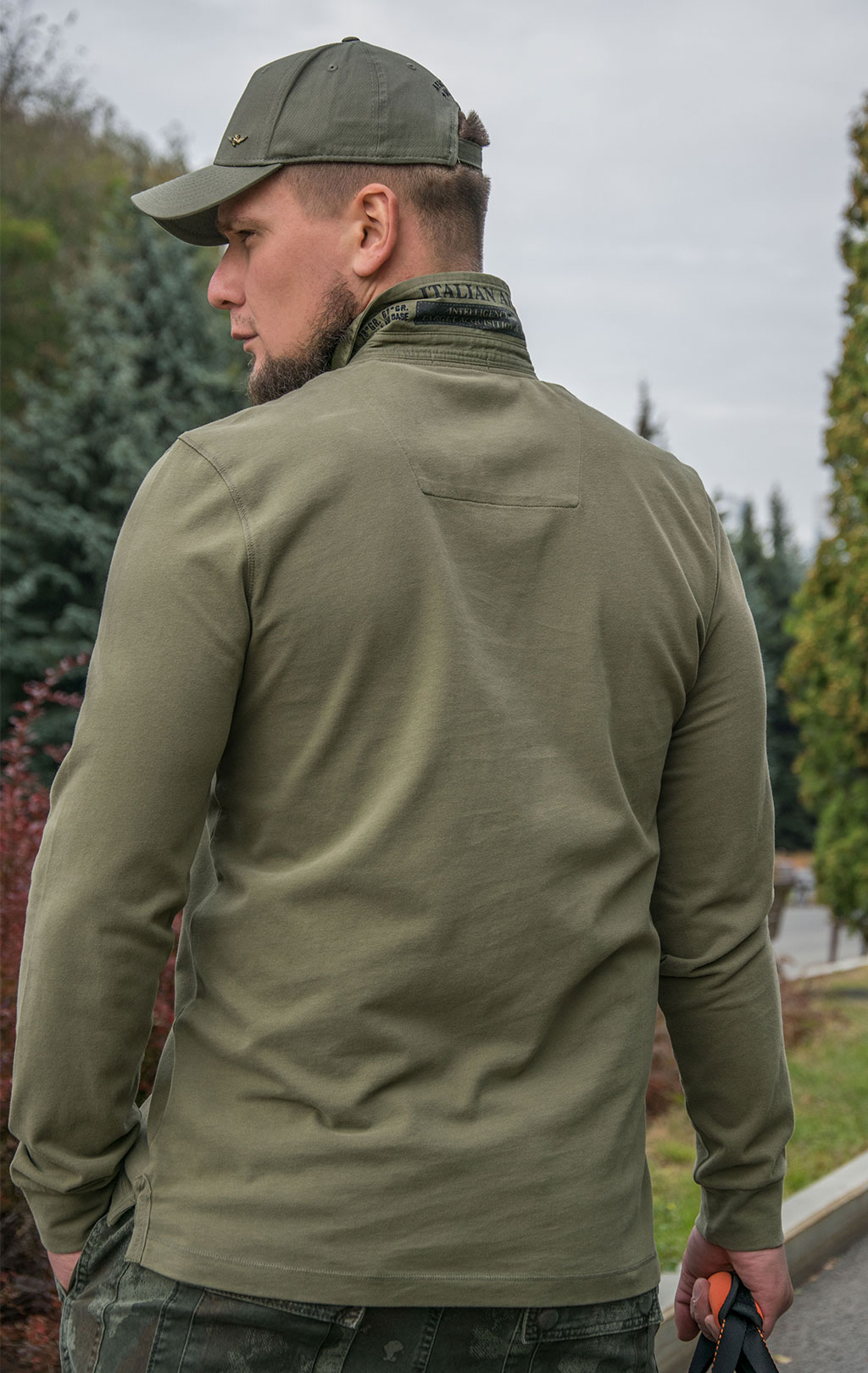 Поло-лонгслив AERONAUTICA MILITARE FW 22/23/TR verde militare (PO 1650) 