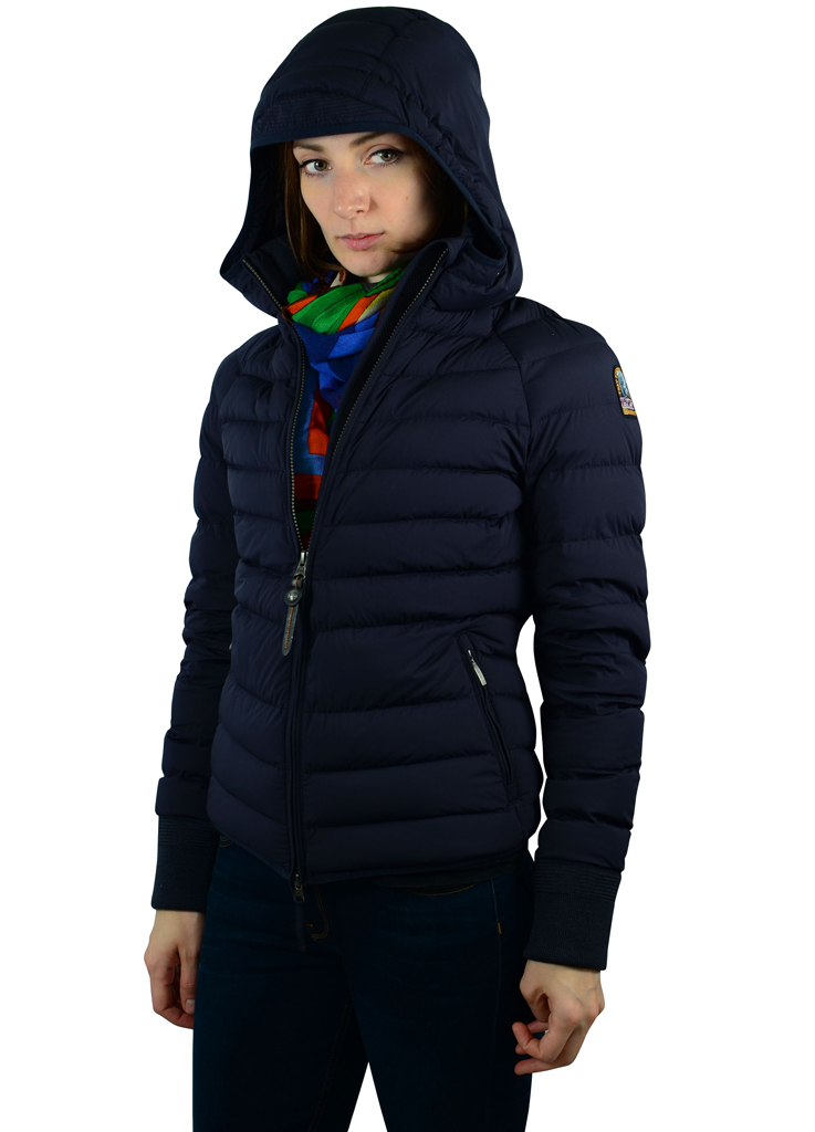 Женская куртка PARAJUMPERS ALICIA с капюшоном blue black 