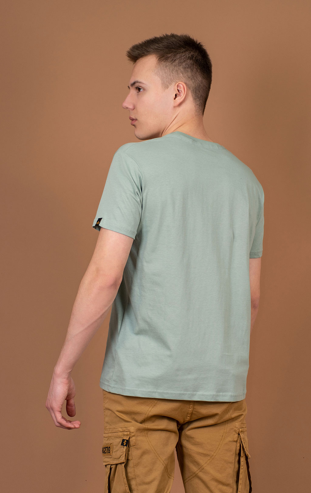 Футболка ALPHA INDUSTRIES ALPHA LABEL T dusty green 