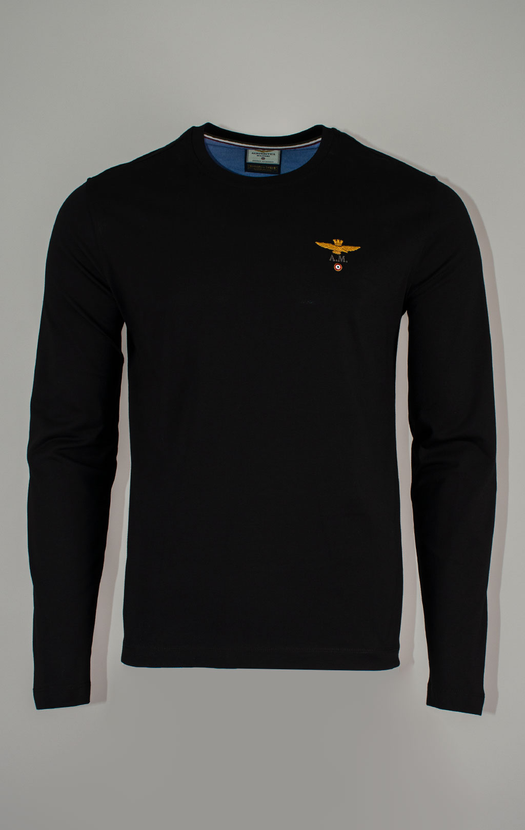 Лонгслив AERONAUTICA MILITARE FW 25/26/TR jet black (TS 2390) 