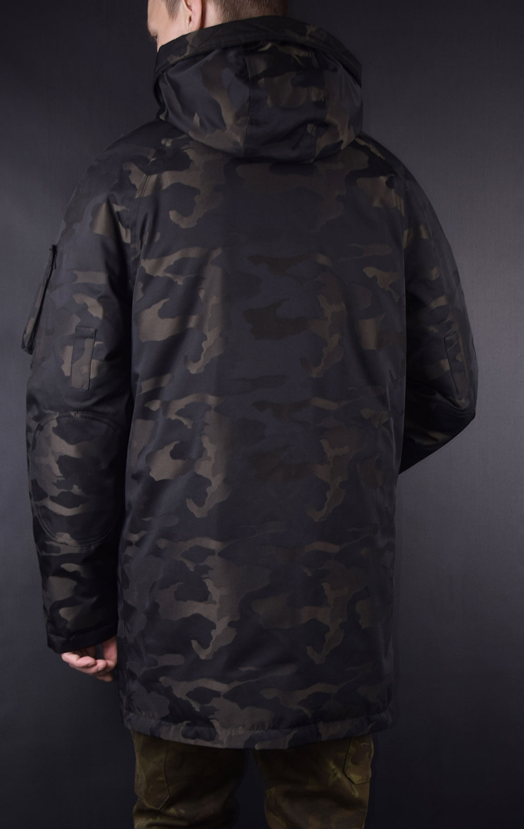 Аляска-пуховик ALPHA INDUSTRIES JACQUARD DOWN N-3B camo black 