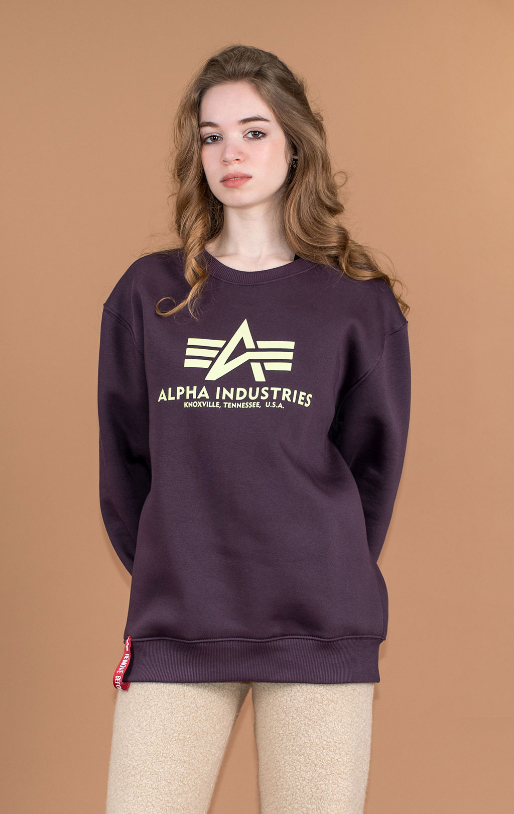 Свитшот ALPHA INDUSTRIES BASIC SWEATER plum 