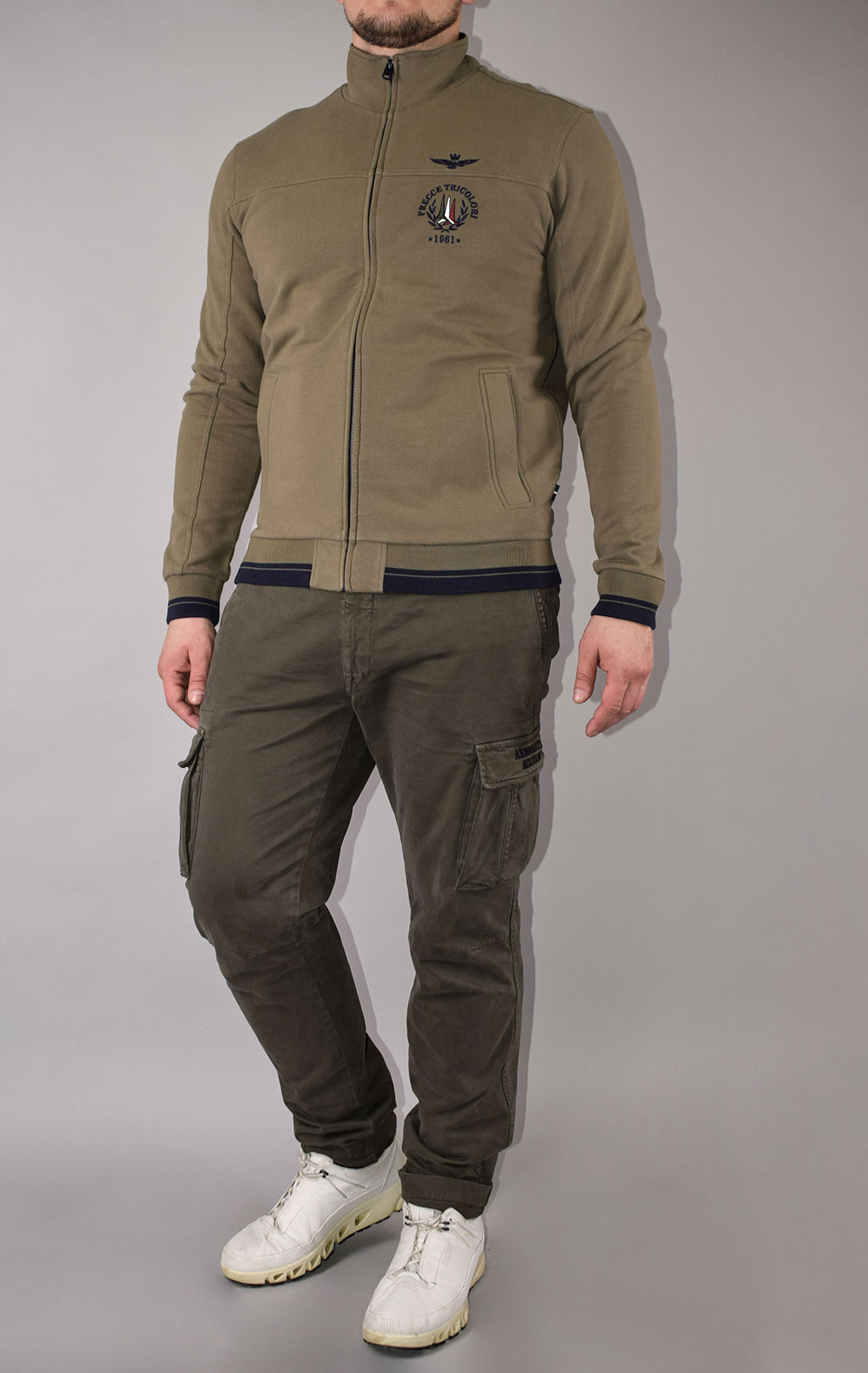 Толстовка AERONAUTICA MILITARE FW 20/21/TR verde marcio (FE 1305) 