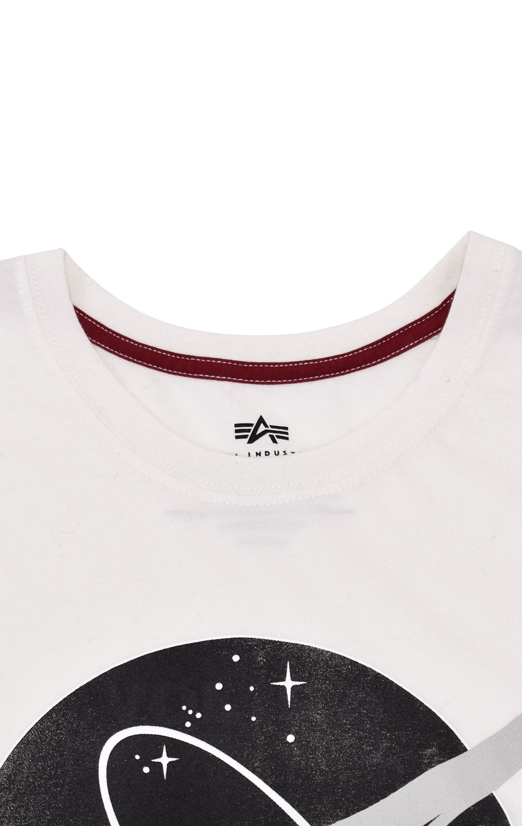 Футболка ALPHA INDUSTRIES NASA LOGO white 