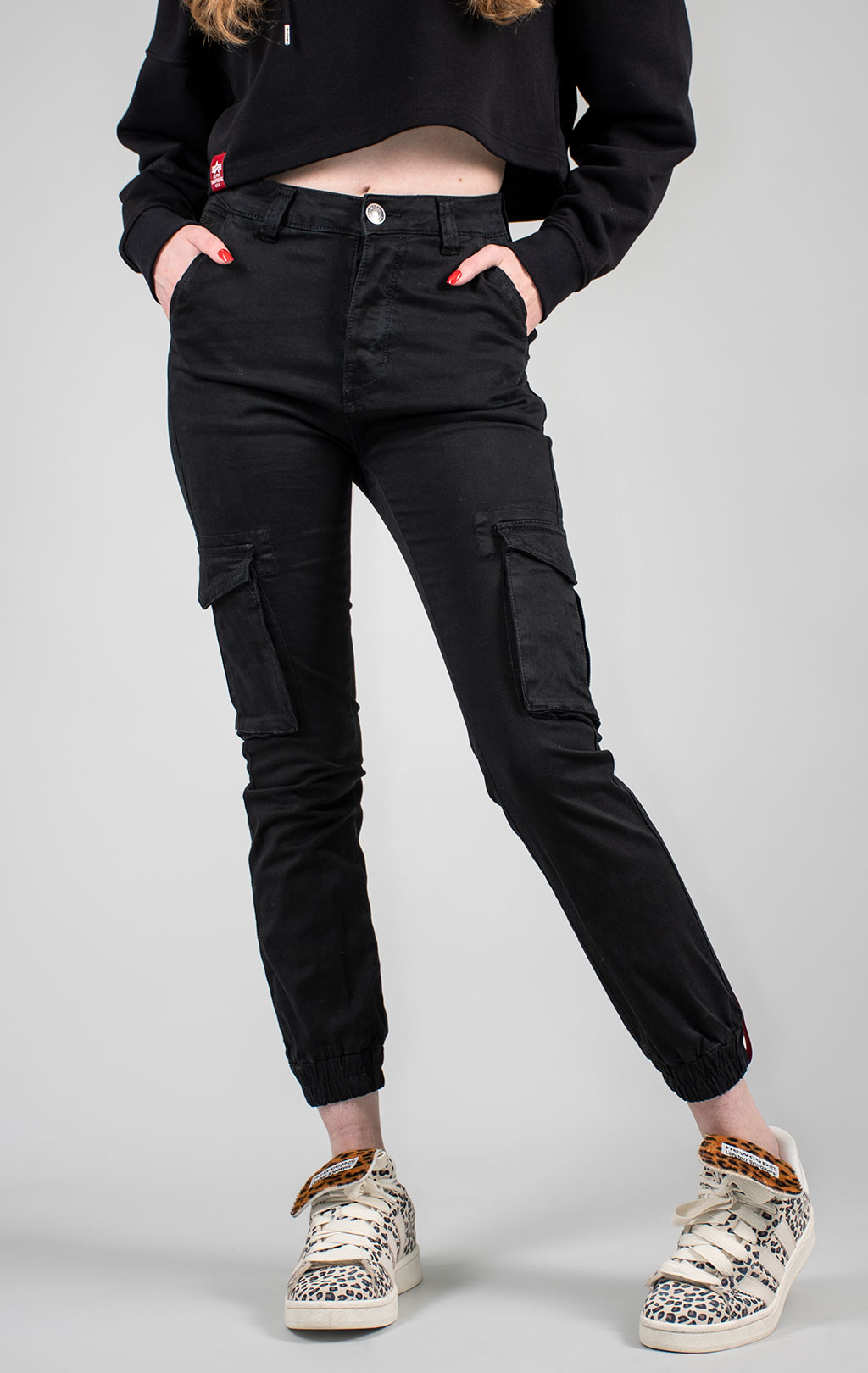 Женские брюки-карго ALPHA INDUSTRIES FIELD PANT black 