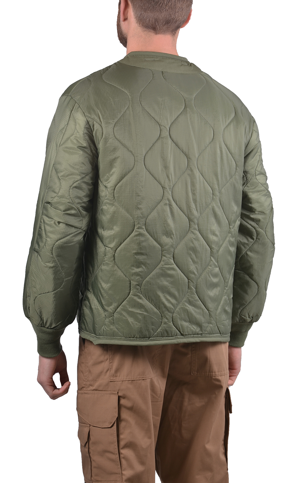 Куртка-подстёжка ALPHA INDUSTRIES CLASSIC big size M-65 с карманами и манжетами olive 