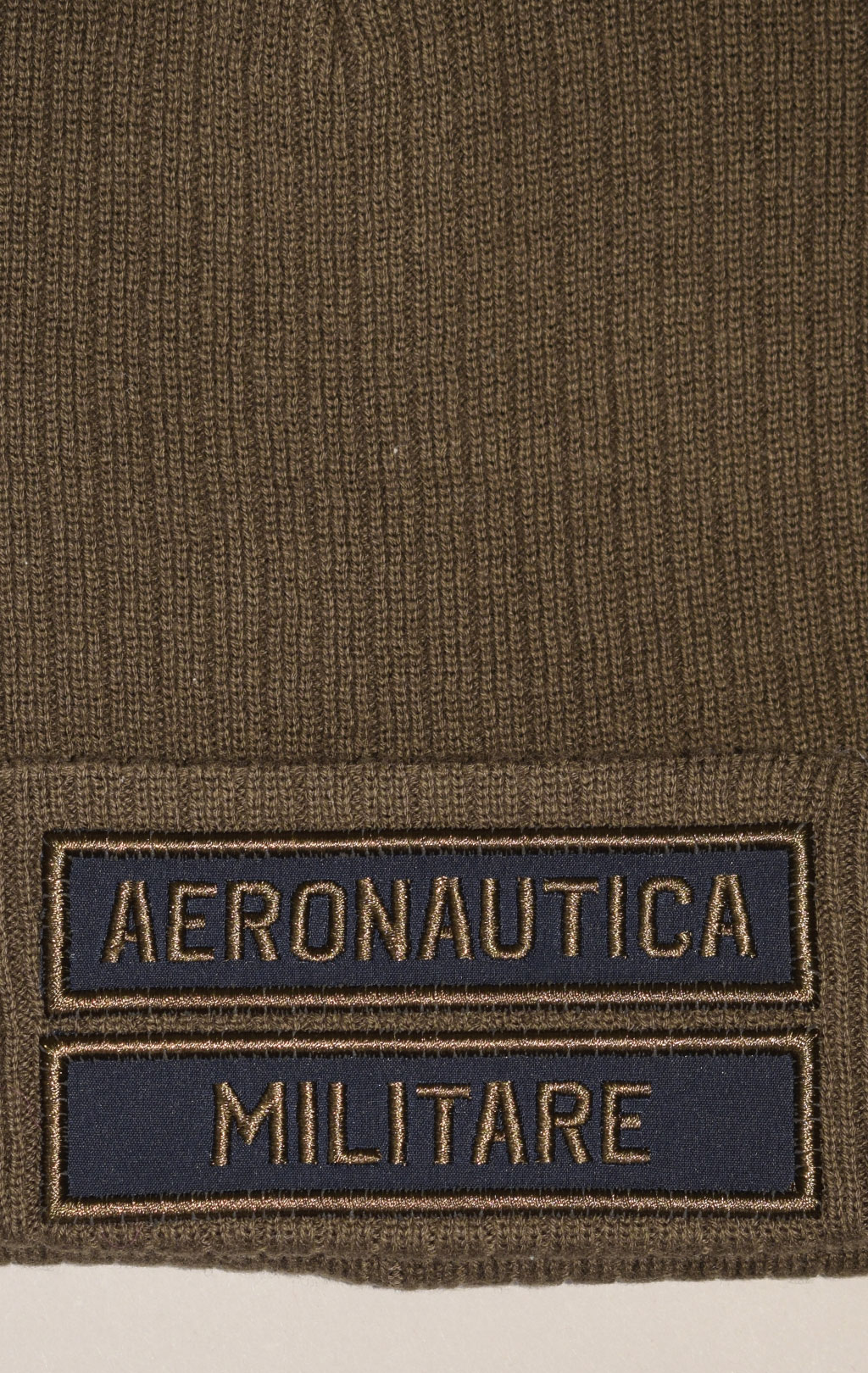 Шапка вязаная AERONAUTICA MILITARE FW 23/24/CN off green (CU 055) 