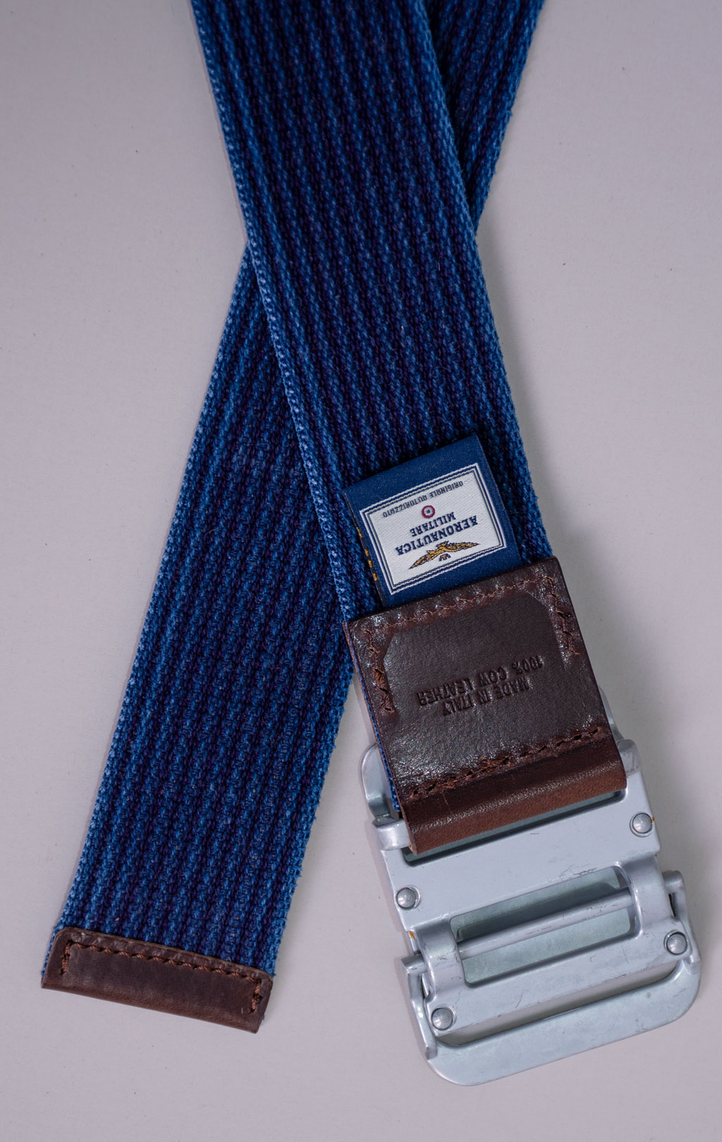 Ремень текстиль/кожа AERONAUTICA MILITARE FW 26/27/IT blue navy (CI 0319) 