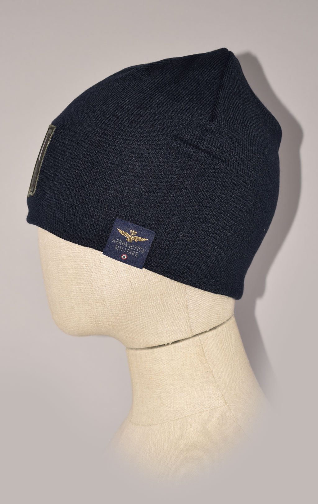 Шапка вязаная AERONAUTICA MILITARE FW 22/23/CN blue navy (CU 036)