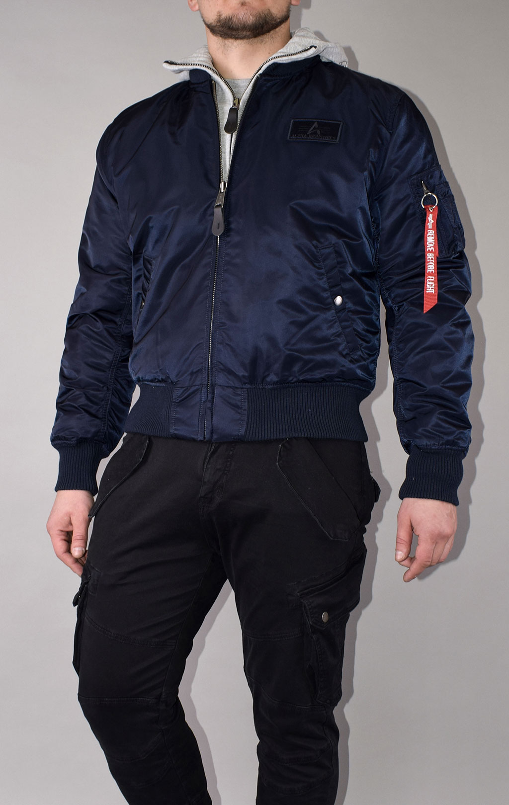 Куртка-бомбер лётная ALPHA INDUSTRIES D-Tec MA-1 rep. blue 