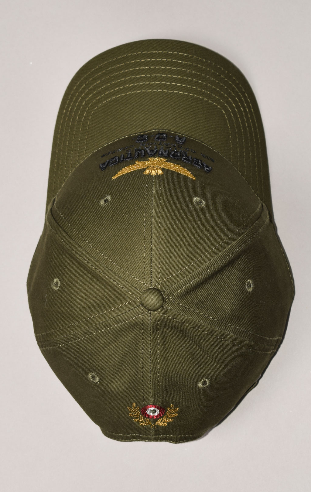 Бейсболка AERONAUTICA MILITARE SS 22/CN verde militare (HA 1106) 