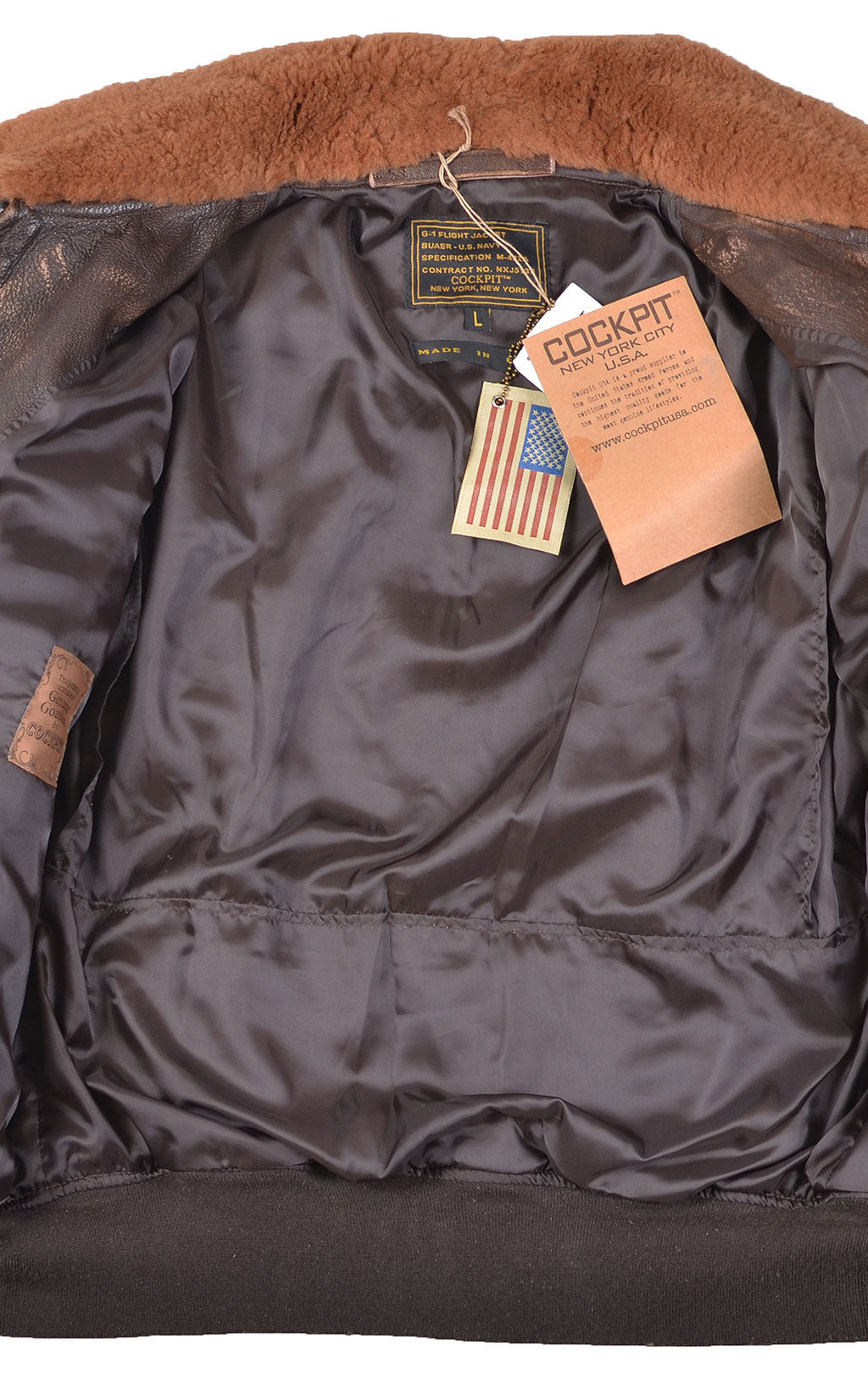 Куртка-пилот COCKPIT VINTAGE CPT HELLCAT G-1 кожа brown (Z21P007) 