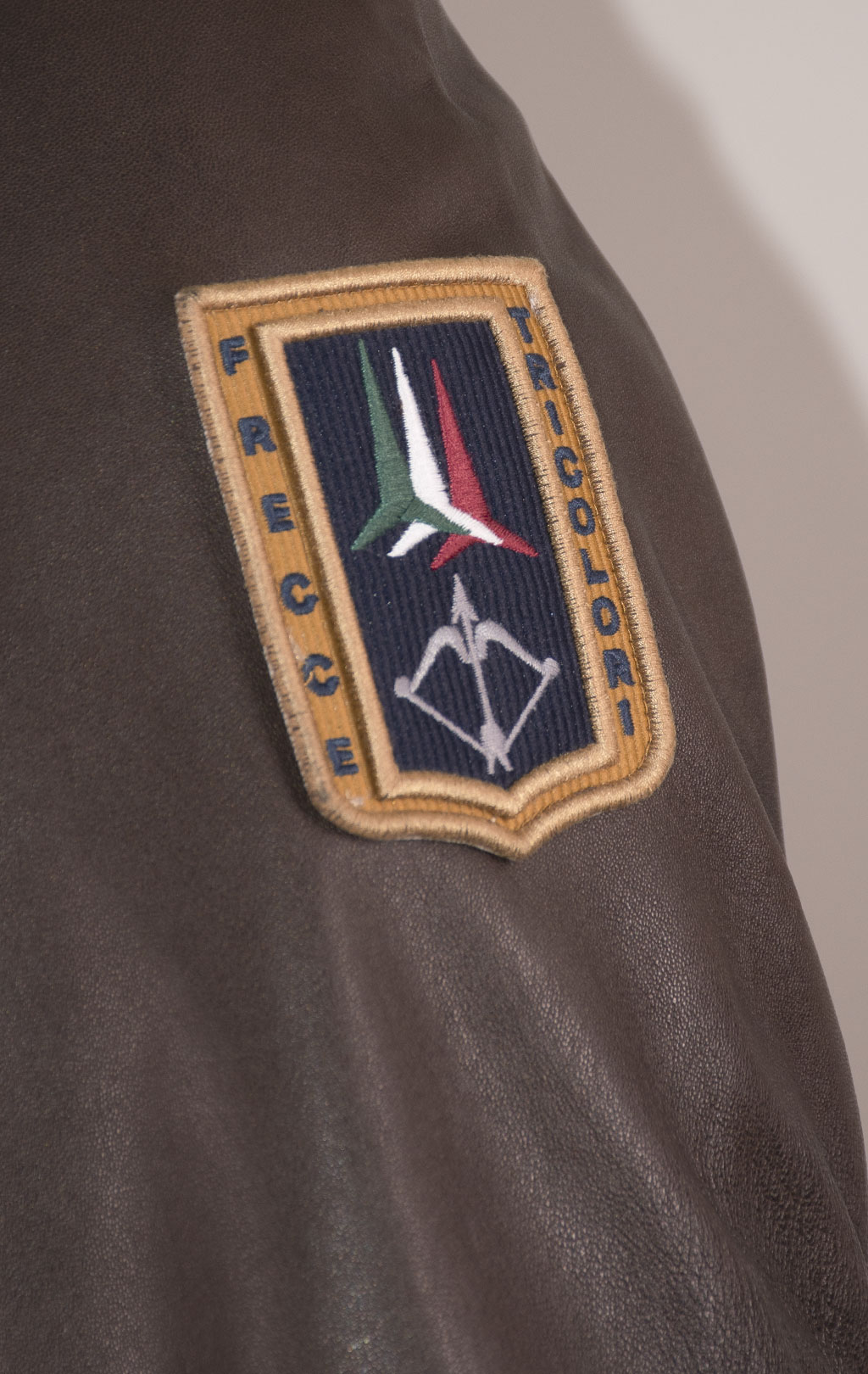 Куртка-бомбер AERONAUTICA MILITARE кожа FW 24/25/IN marrone (PN 949) 