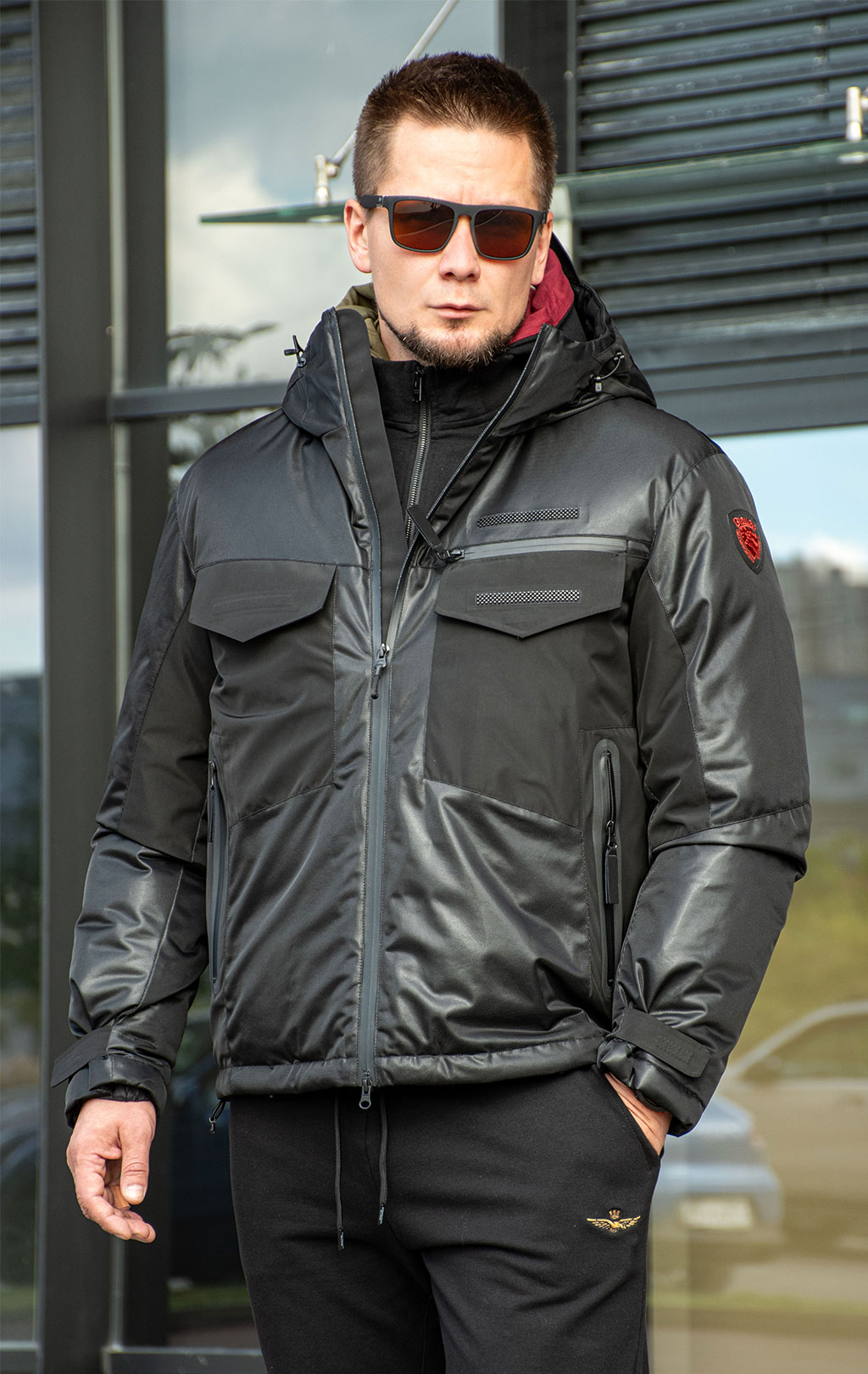 Куртка BLAUER ATKINS TEC POLYMESH FW 25/26 black (C03112) 
