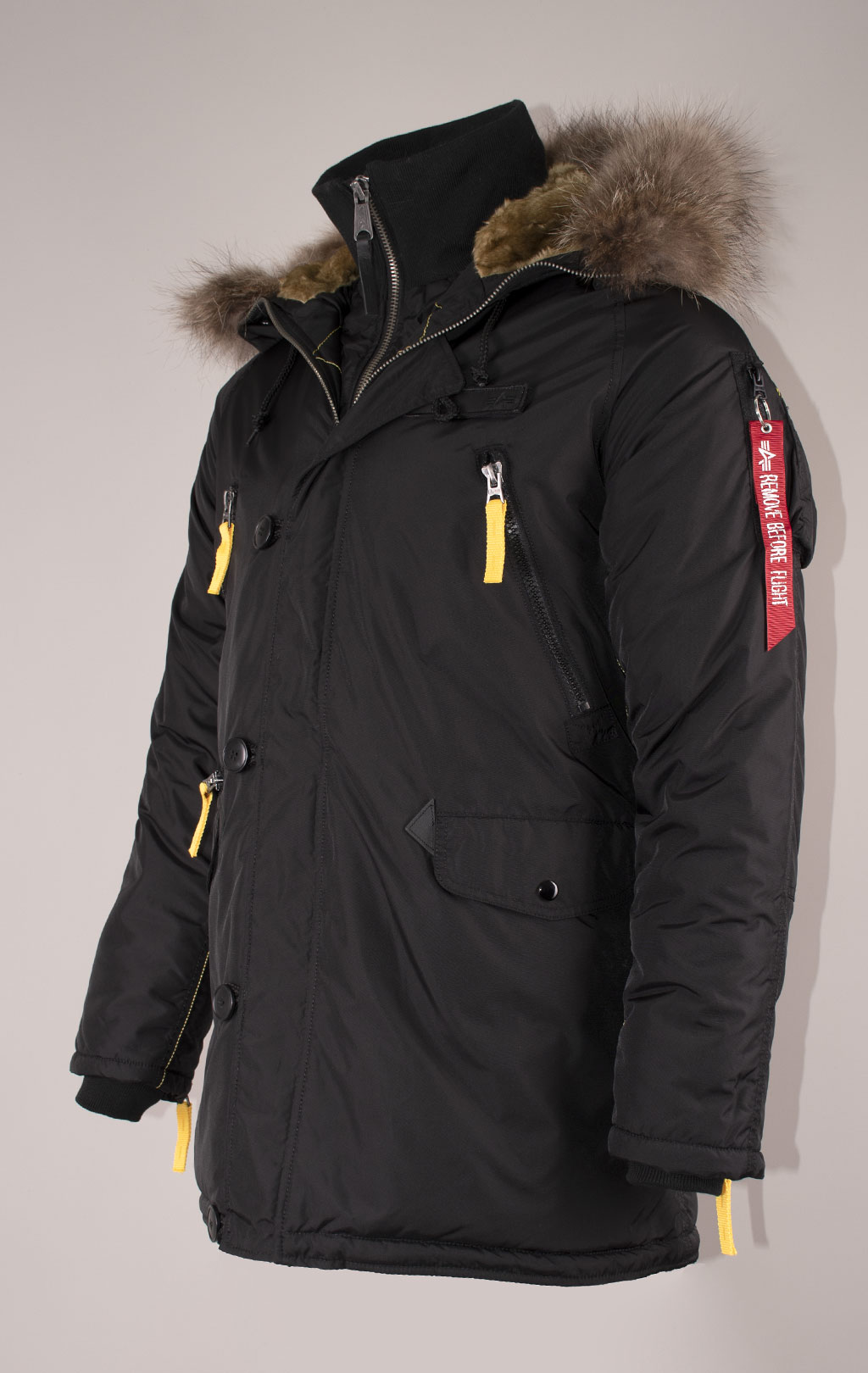 Аляска ALPHA INDUSTRIES PPS big size N-3B натур. мех black 