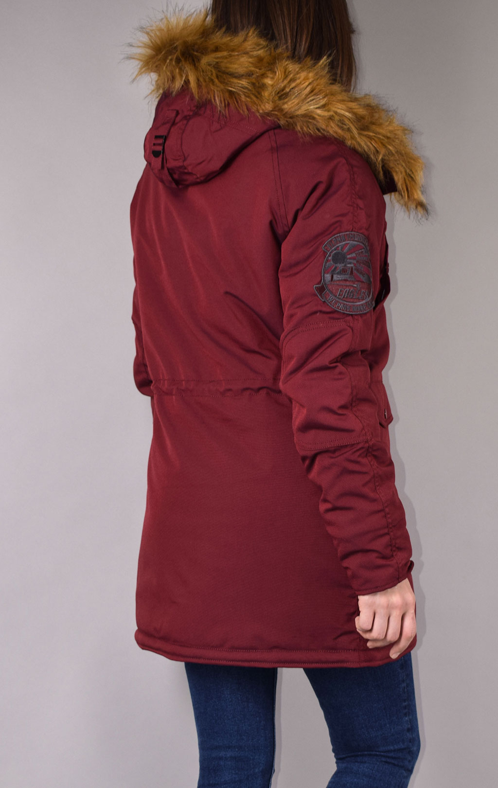 Женская аляска ALPHA INDUSTRIES EXPLORER burgundy 