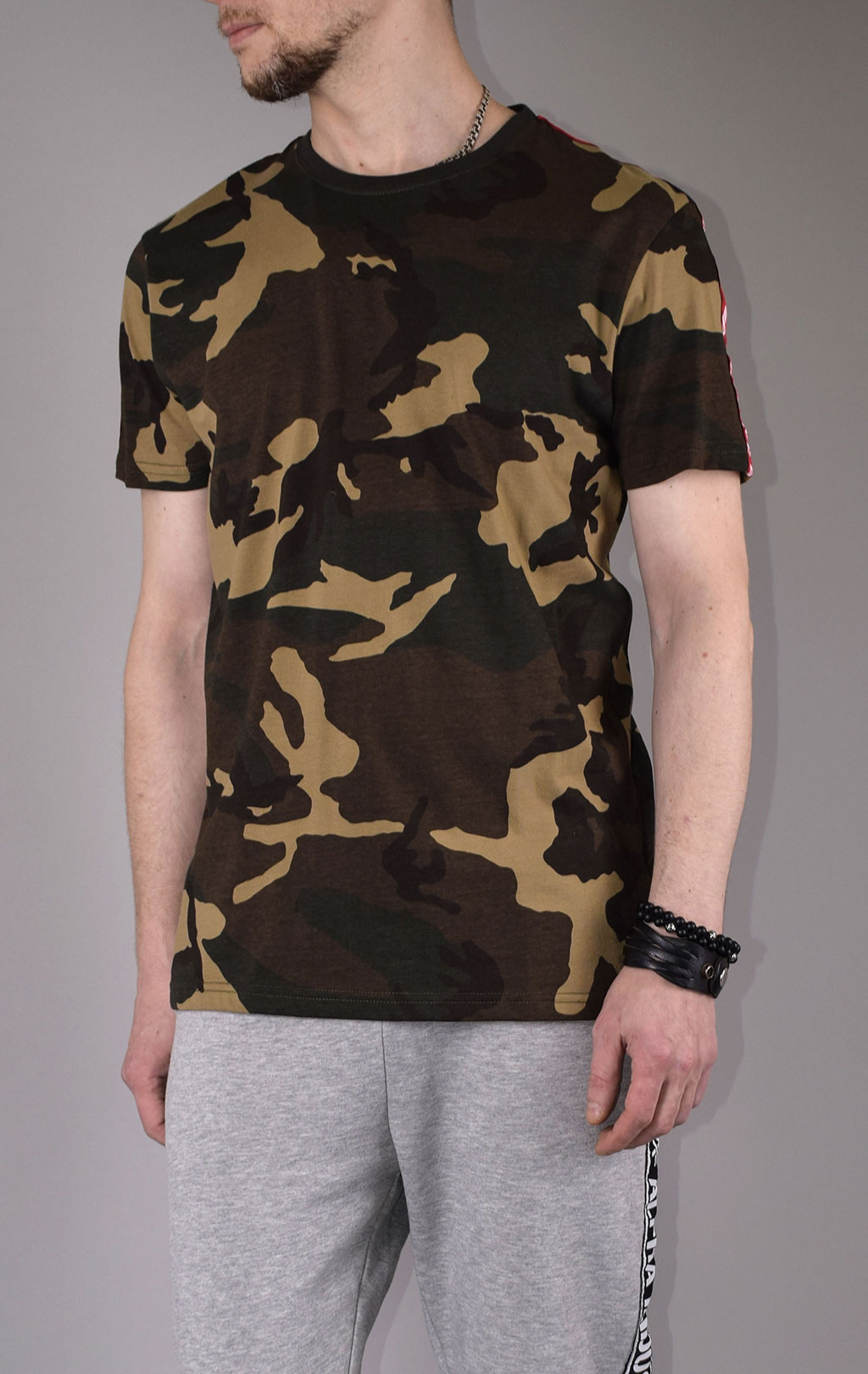 Футболка ALPHA INDUSTRIES RBF TAPE T camo woodland 65 