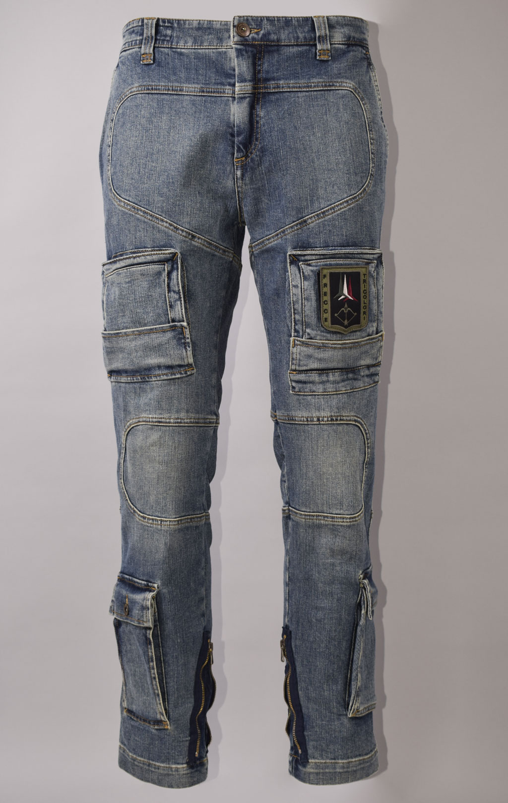 Джинсы-карго AERONAUTICA MILITARE ANTI-G плотные FW 23/24/AL denim wash (PA 939) 