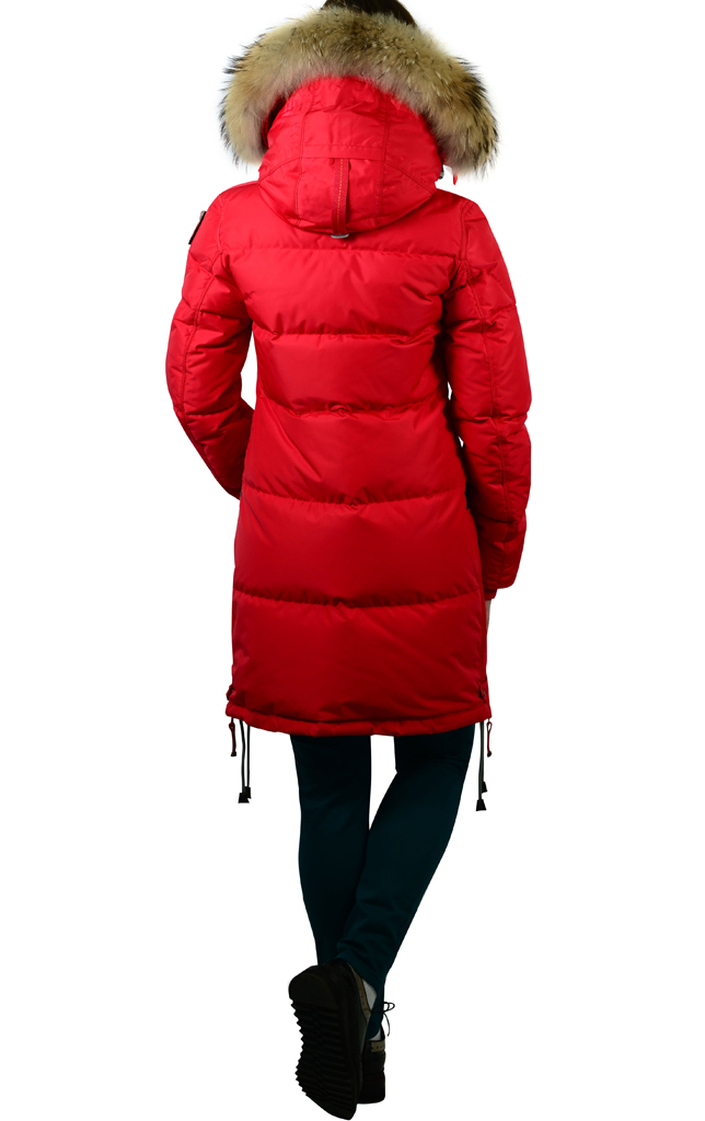 Женская куртка-пуховик PARAJUMPERS LONG BEAR dark red 