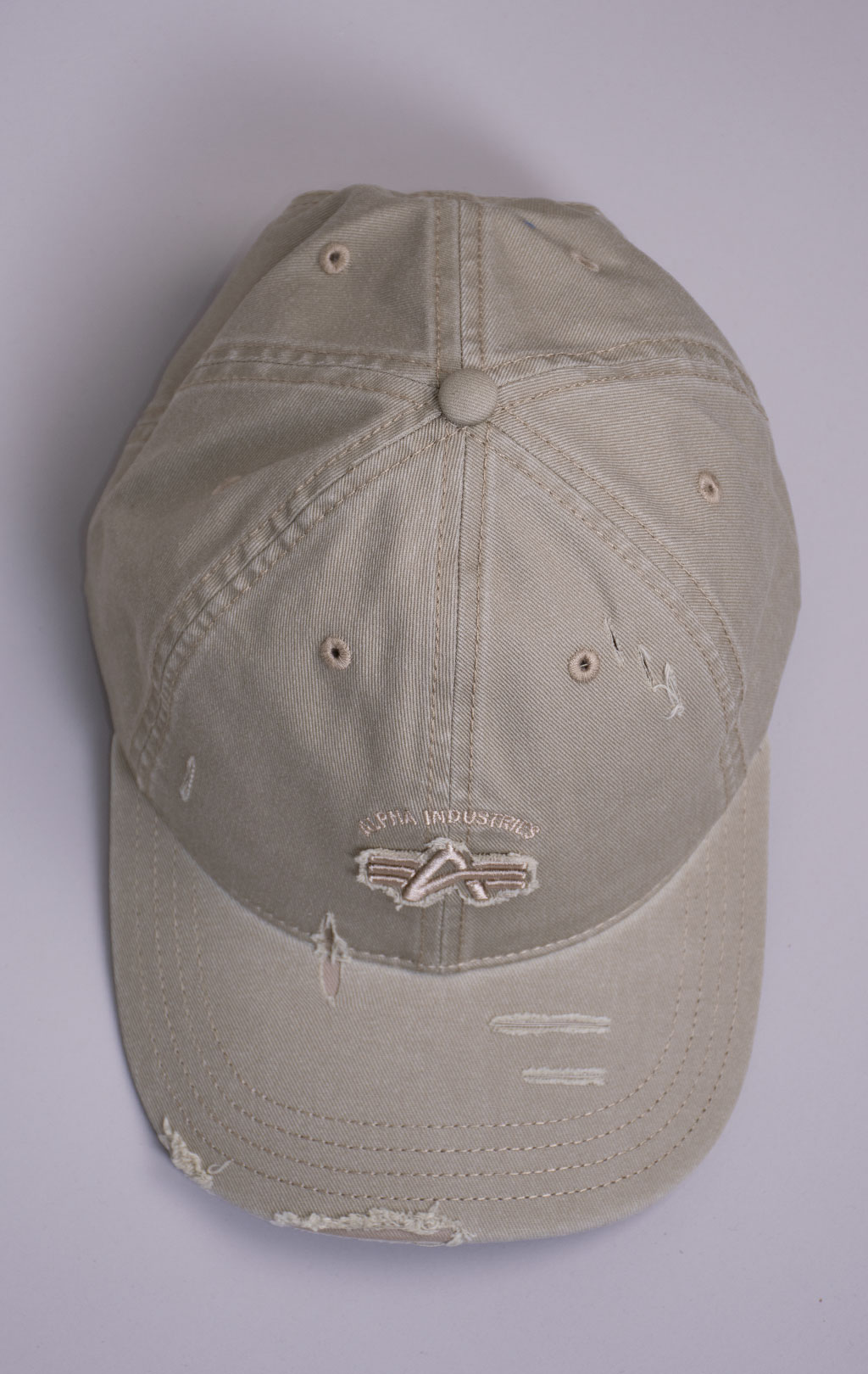 Бейсболка ALPHA INDUSTRIES ACID LOGO CAP organic beige 