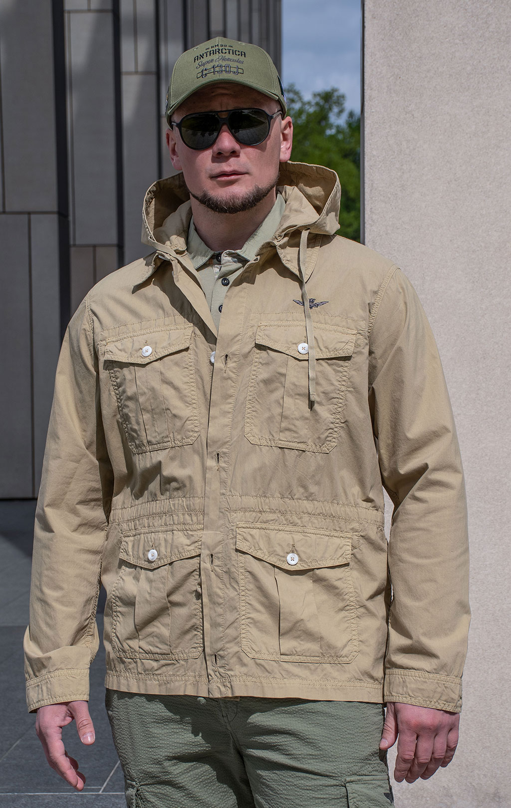 Ветровка AERONAUTICA MILITARE SS 24 m/AL sand washed (AC 020) 