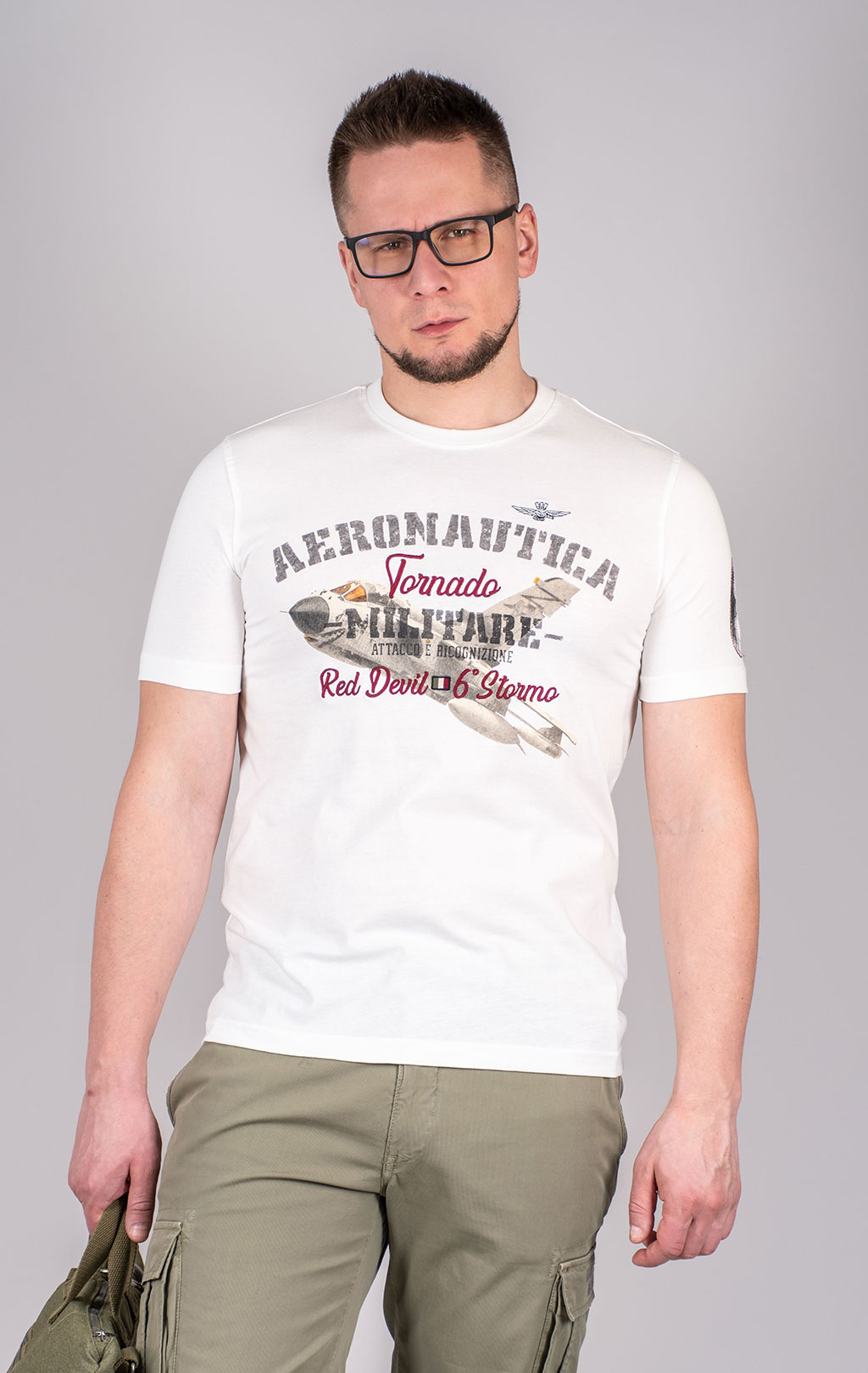 Футболка AERONAUTICA MILITARE SS 25 m/BD milk white (TS 2406) 
