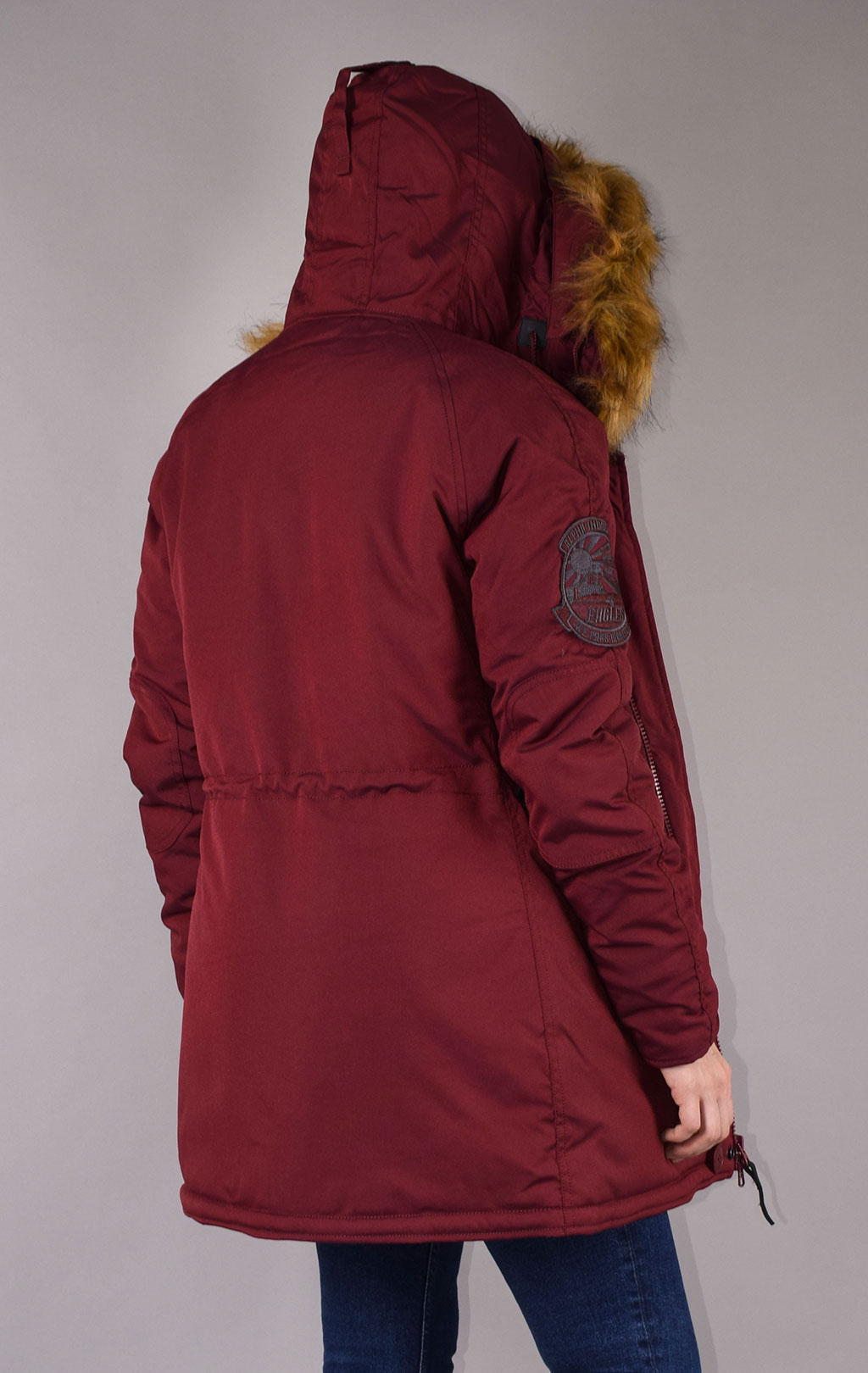 Женская аляска ALPHA INDUSTRIES EXPLORER burgundy 