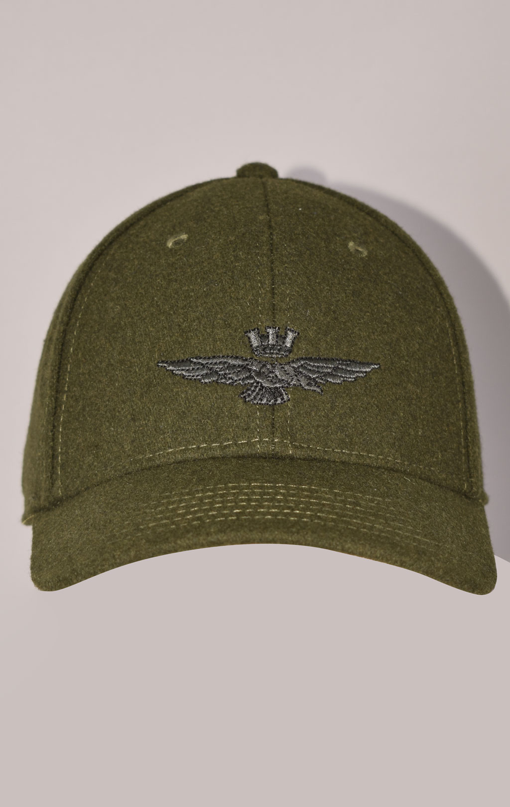 Бейсболка AERONAUTICA MILITARE шерсть FW 23/24/CN verde militare (HA 1085) 