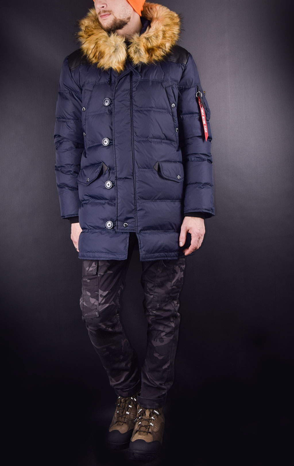 Аляска-пуховик ALPHA INDUSTRIES PUFFER N-3B rep. blue 