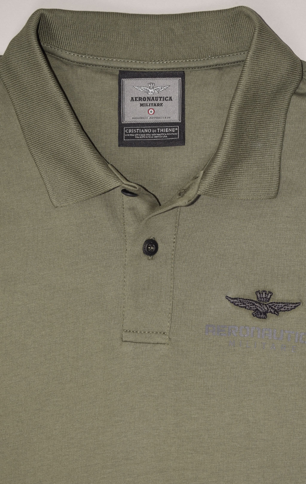 Футболка-поло AERONAUTICA MILITARE SS 23/IT verde (PO 1694) 