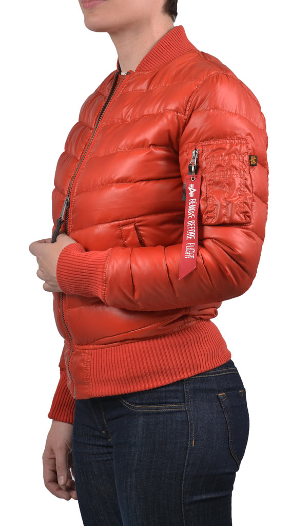 Женская куртка-бомбер лётная ALPHA INDUSTRIES DN MA-1 red 