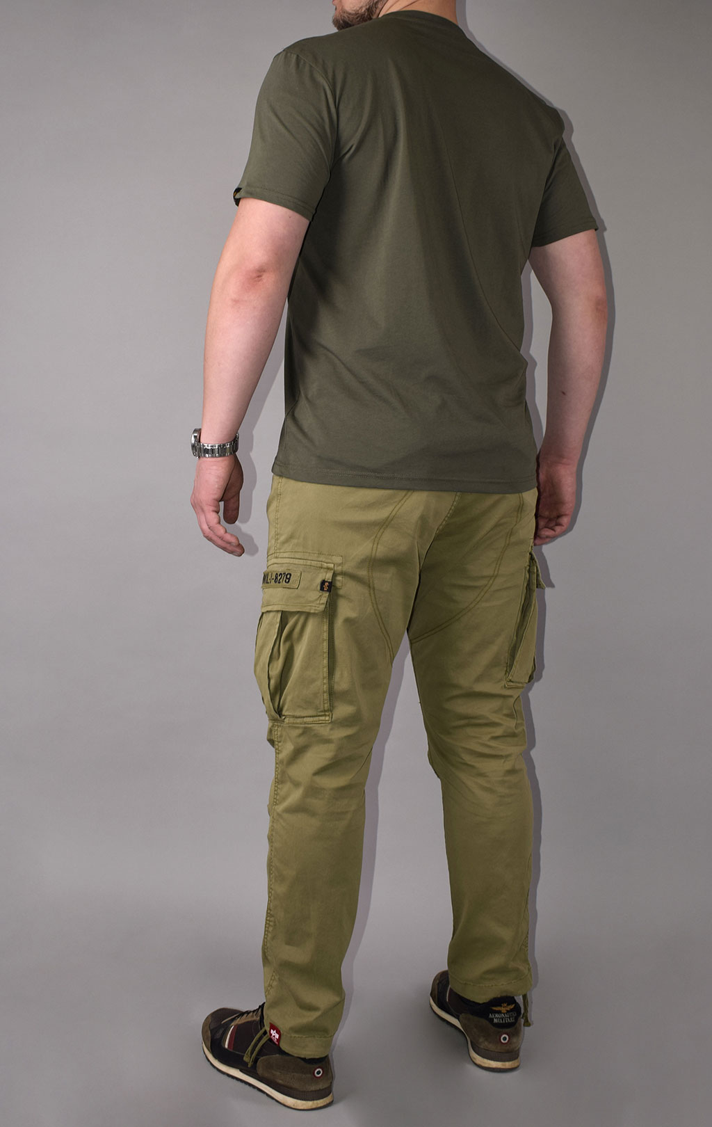 Футболка ALPHA INDUSTRIES ANNIVERSARY T dark olive 