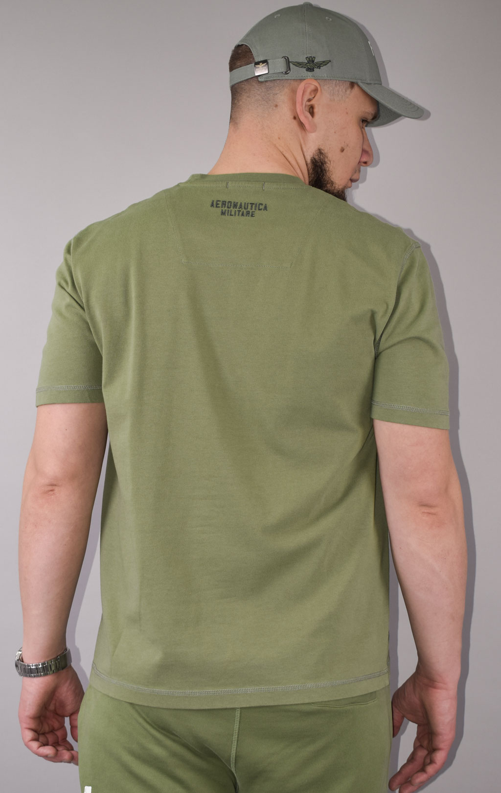 Футболка AERONAUTICA MILITARE SS 23/TR verde militare (TS 2051) 